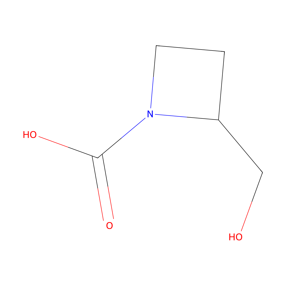 2-(Hydroxymethyl)azetidine-1-carboxylic acid molecular structure, CAS 1807542-91-1