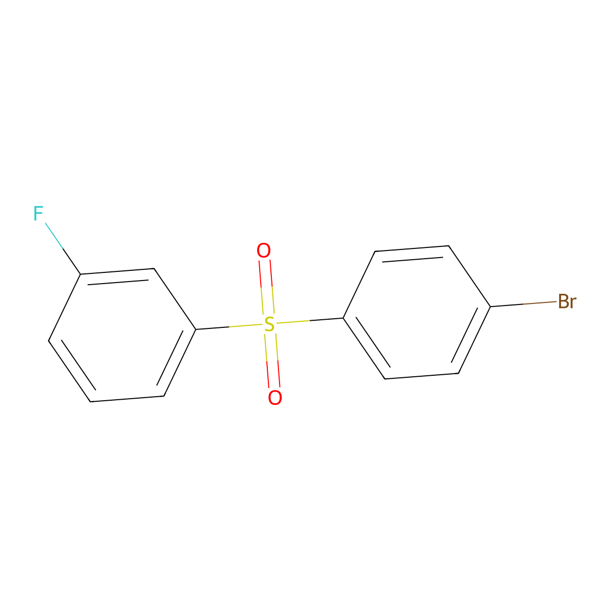 1-((4-Bromophenyl)sulfonyl)-3-fluorobenzene molecular structure, CAS 1807542-99-9