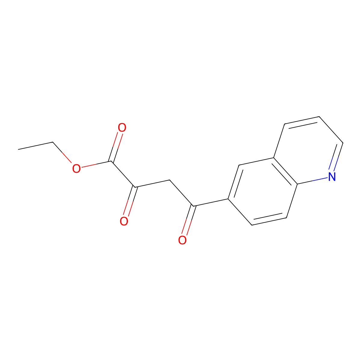 Ethyl 2,4-dioxo-4-(quinolin-6-yl)butanoate molecular structure, CAS 1807546-67-3