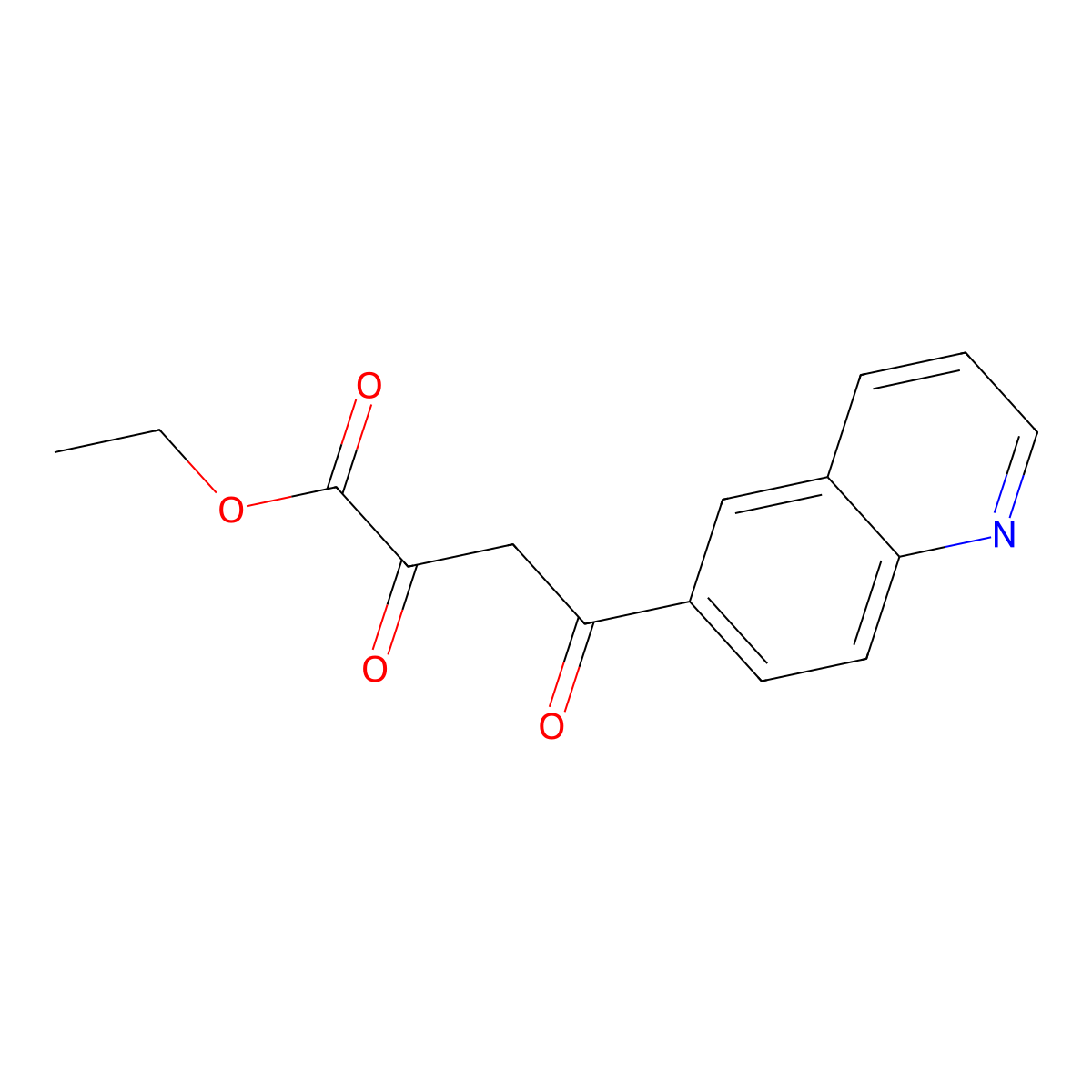 Ethyl 2,4-dioxo-4-(quinolin-6-yl)butanoate molecular structure, CAS 1807546-67-3