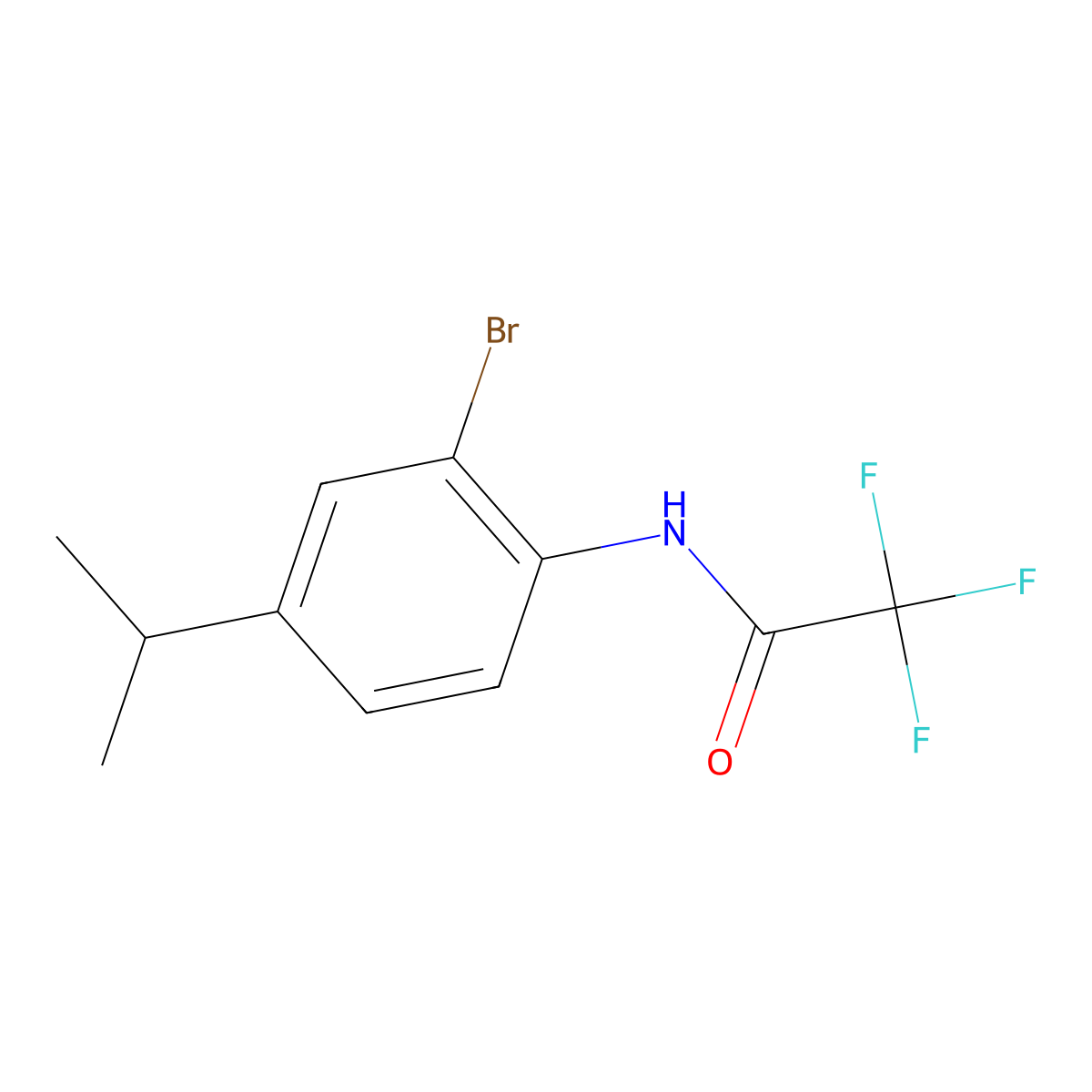 N-(2-Bromo-4-isopropylphenyl)-2,2,2-trifluoroacetamide molecular structure, CAS 1807594-11-1