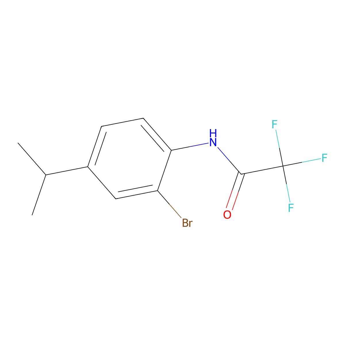 N-(2-Bromo-4-isopropylphenyl)-2,2,2-trifluoroacetamide molecular structure, CAS 1807594-11-1