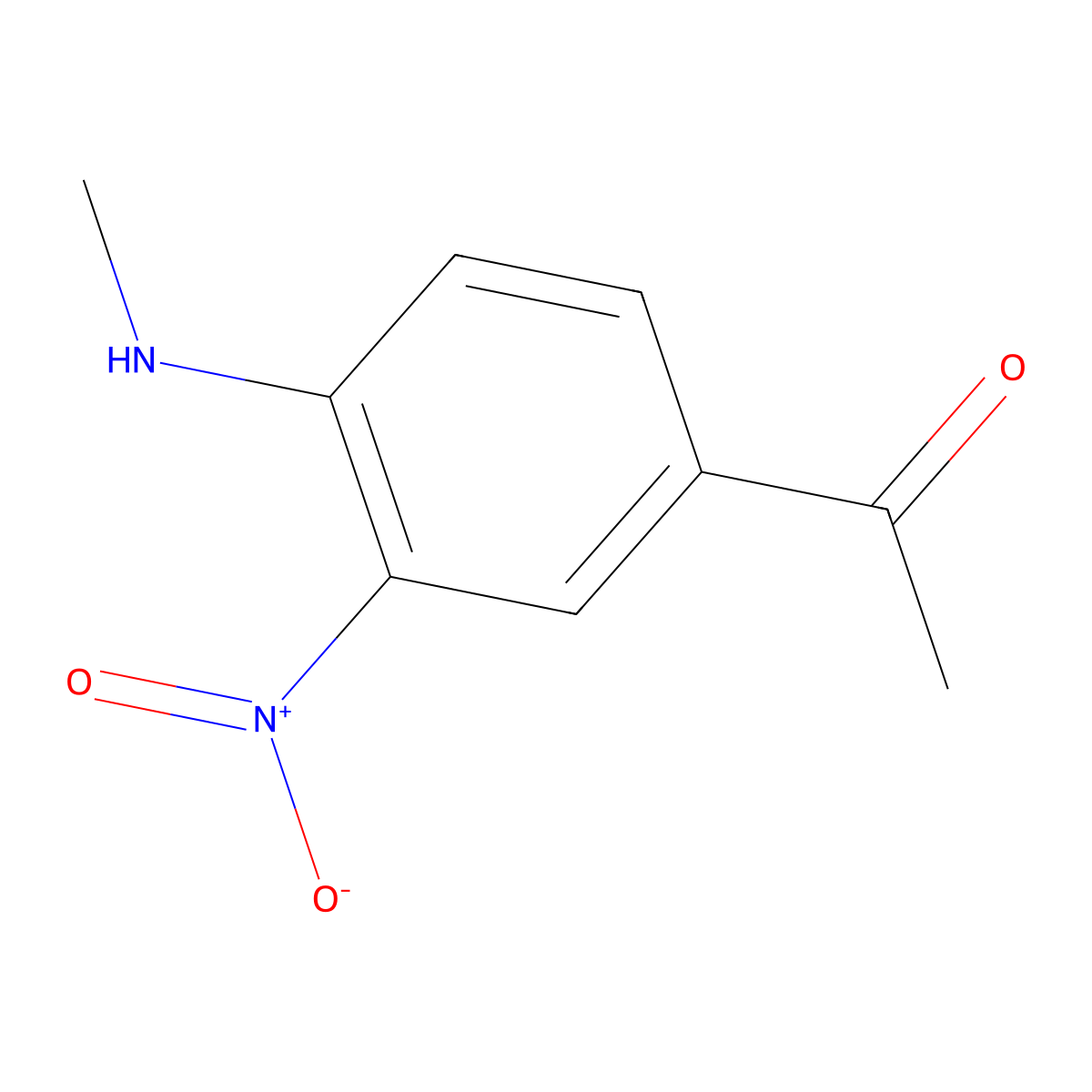 1-(4-(Methylamino)-3-nitrophenyl)ethanone molecular structure, CAS 18076-17-0