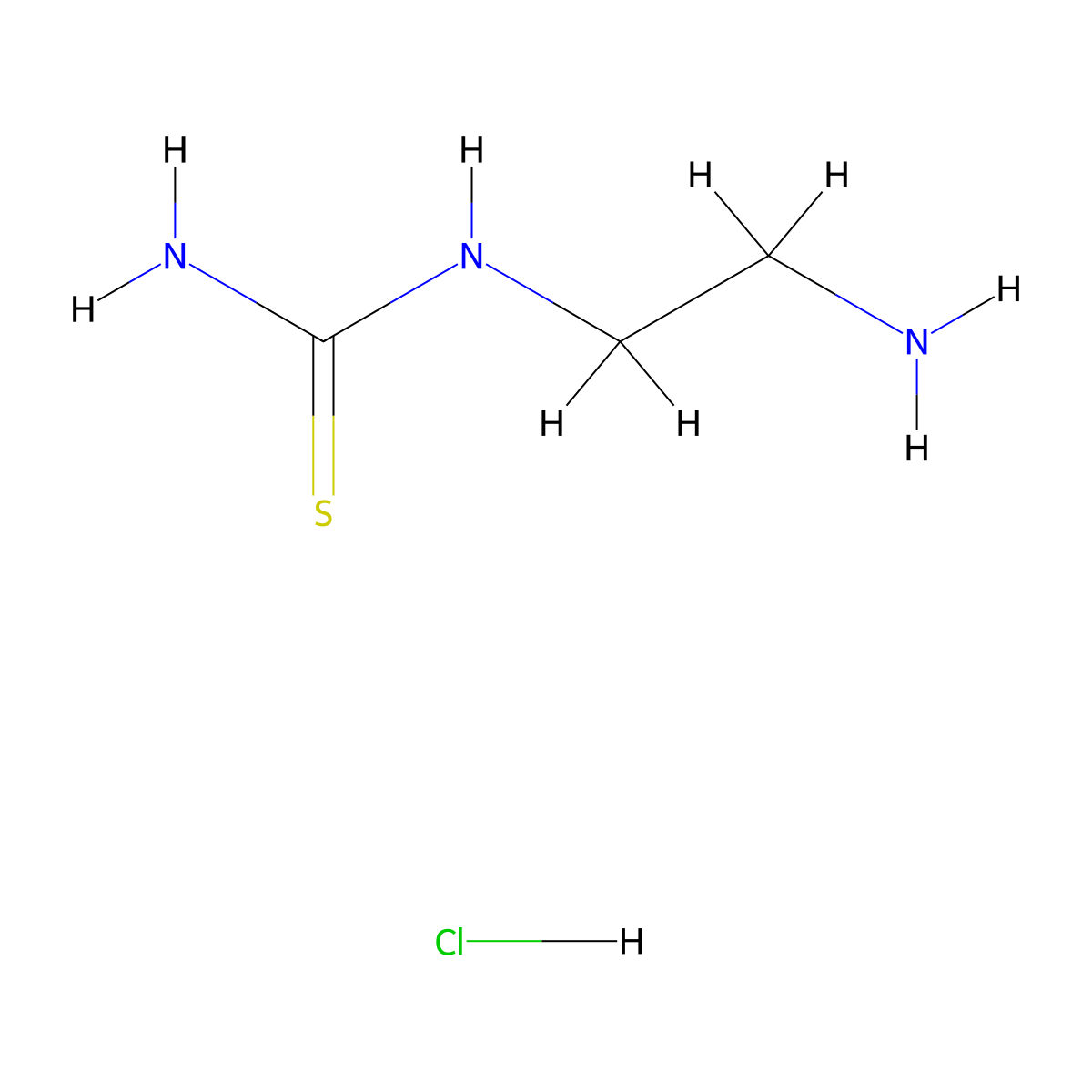 N-(2-Aminoethyl)thiourea hydrochloride molecular structure, CAS 18076-26-1