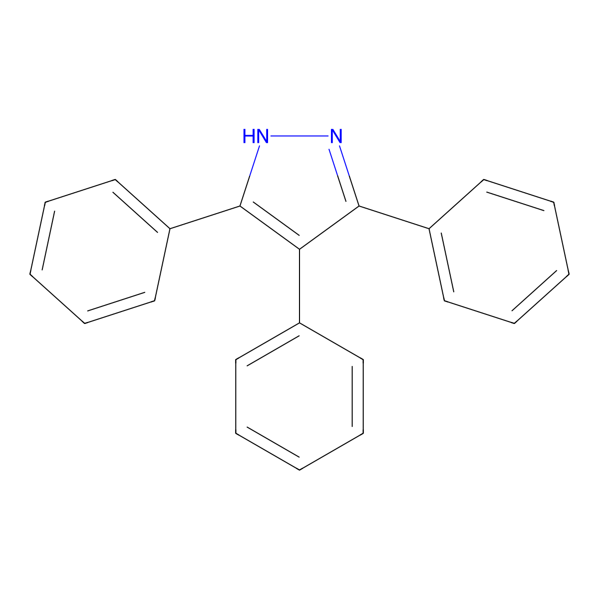 3,4,5-Triphenylpyrazole molecular structure, CAS 18076-30-7