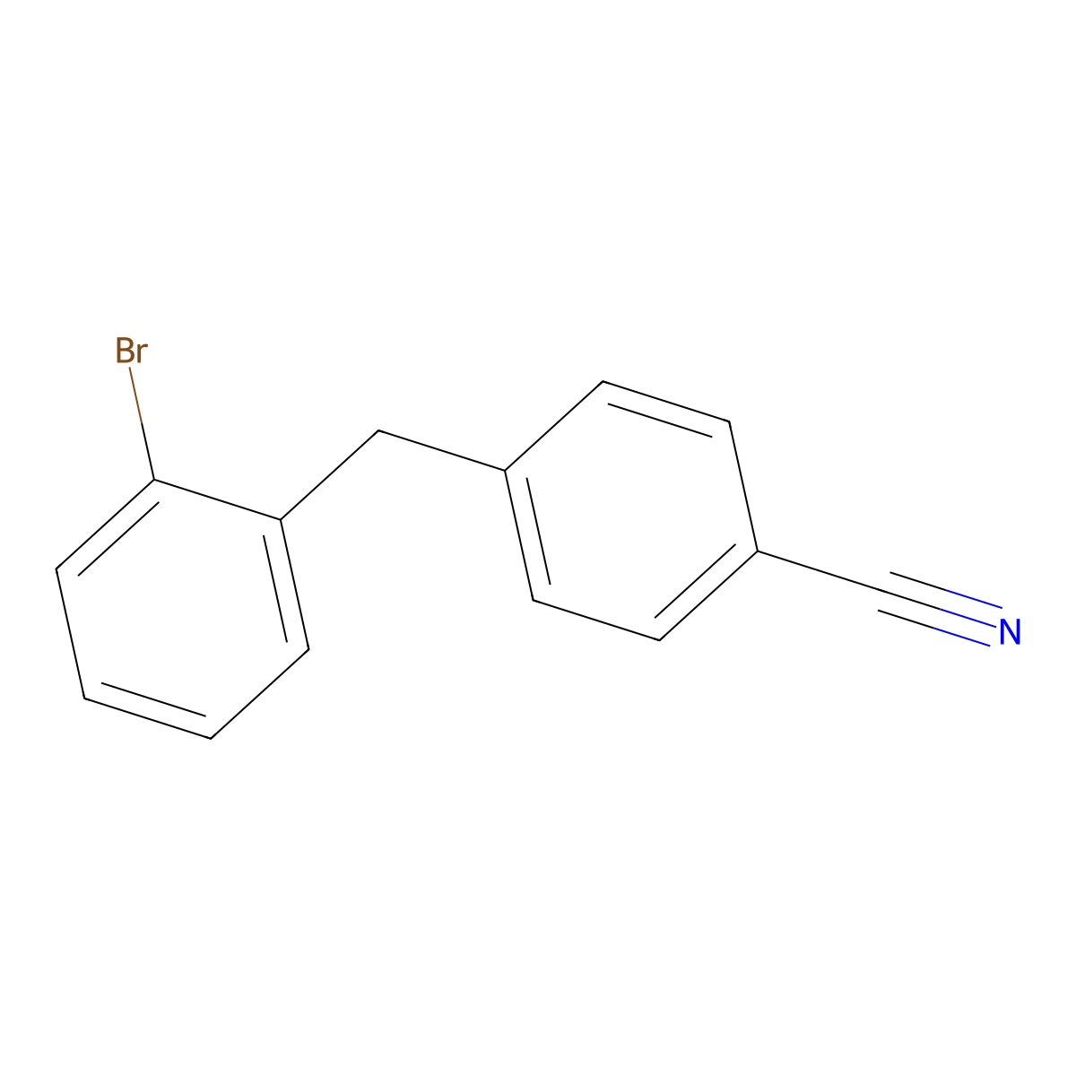 4-(2-Bromobenzyl)benzonitrile molecular structure, CAS 1807614-31-8