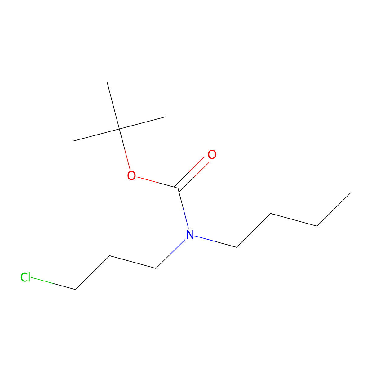 tert-butyl N-butyl-N-(3-chloropropyl)carbamate molecular structure, CAS 1807617-04-4