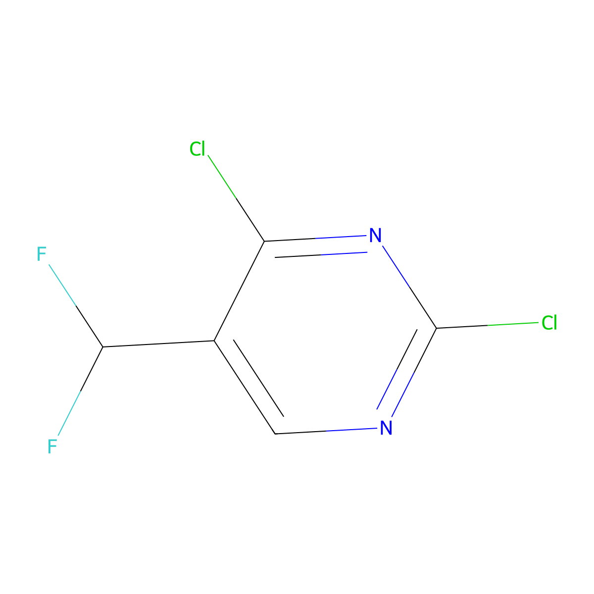 2,4-Dichloro-5-(difluoromethyl)pyrimidine molecular structure, CAS 1807617-94-2