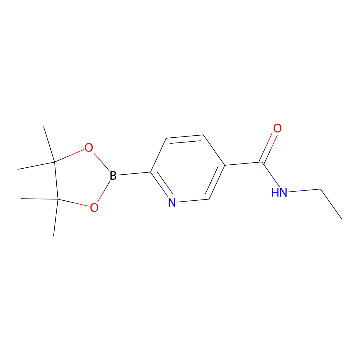 N-Ethyl-6-(tetramethyl-1,3,2-dioxaborolan-2-yl)pyridine-3-carboxamide molecular structure, CAS 1807629-65-7