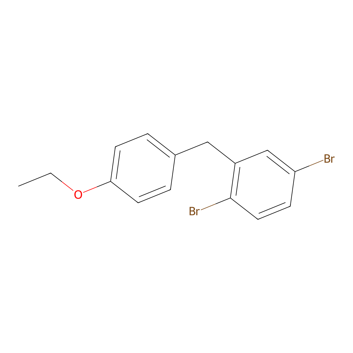 1,4-Dibromo-2-[(4-ethoxyphenyl)methyl]benzene molecular structure, CAS 1807632-93-4