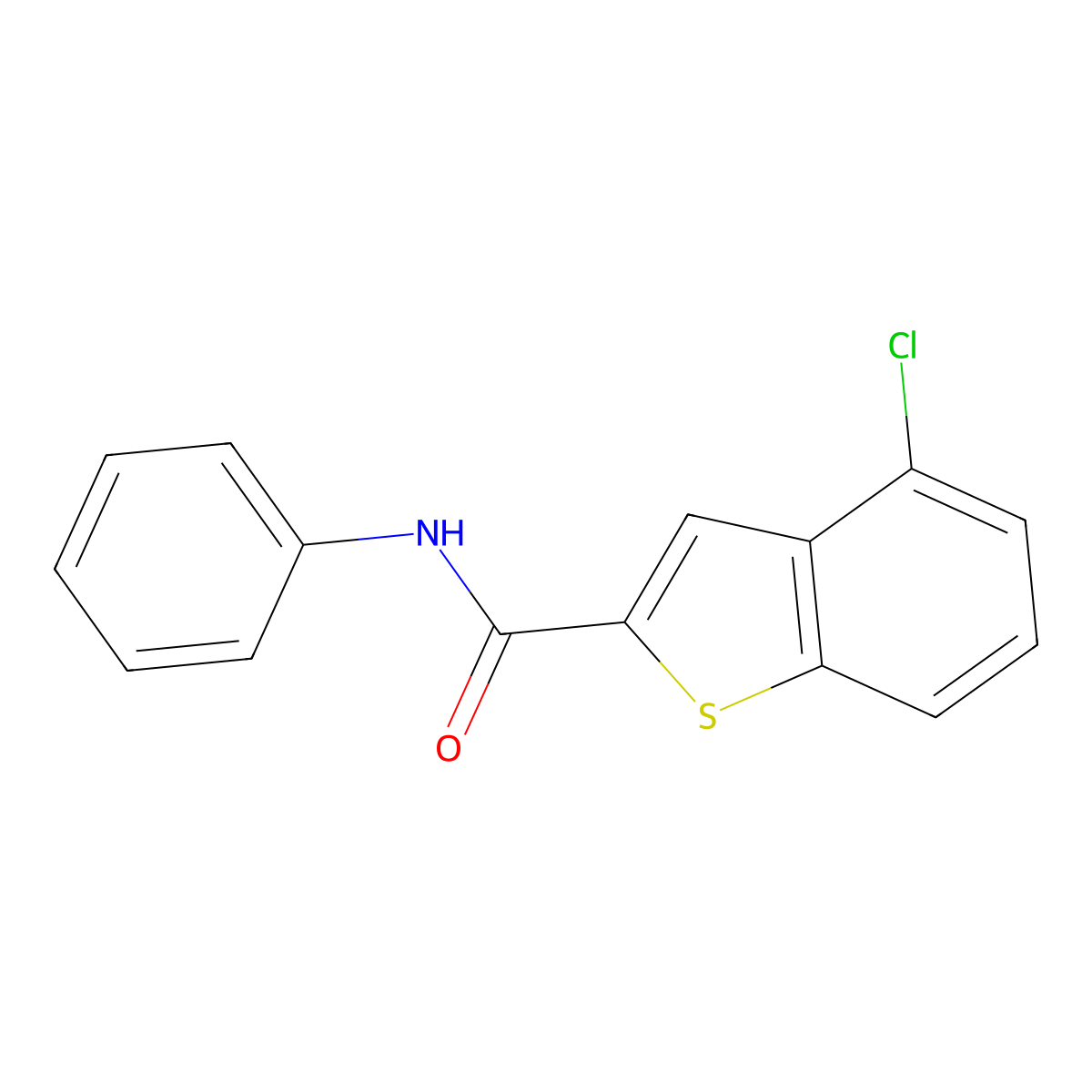 4-Chloro-N-phenylbenzo[b]thiophene-2-carboxamide molecular structure, CAS 1807639-00-4