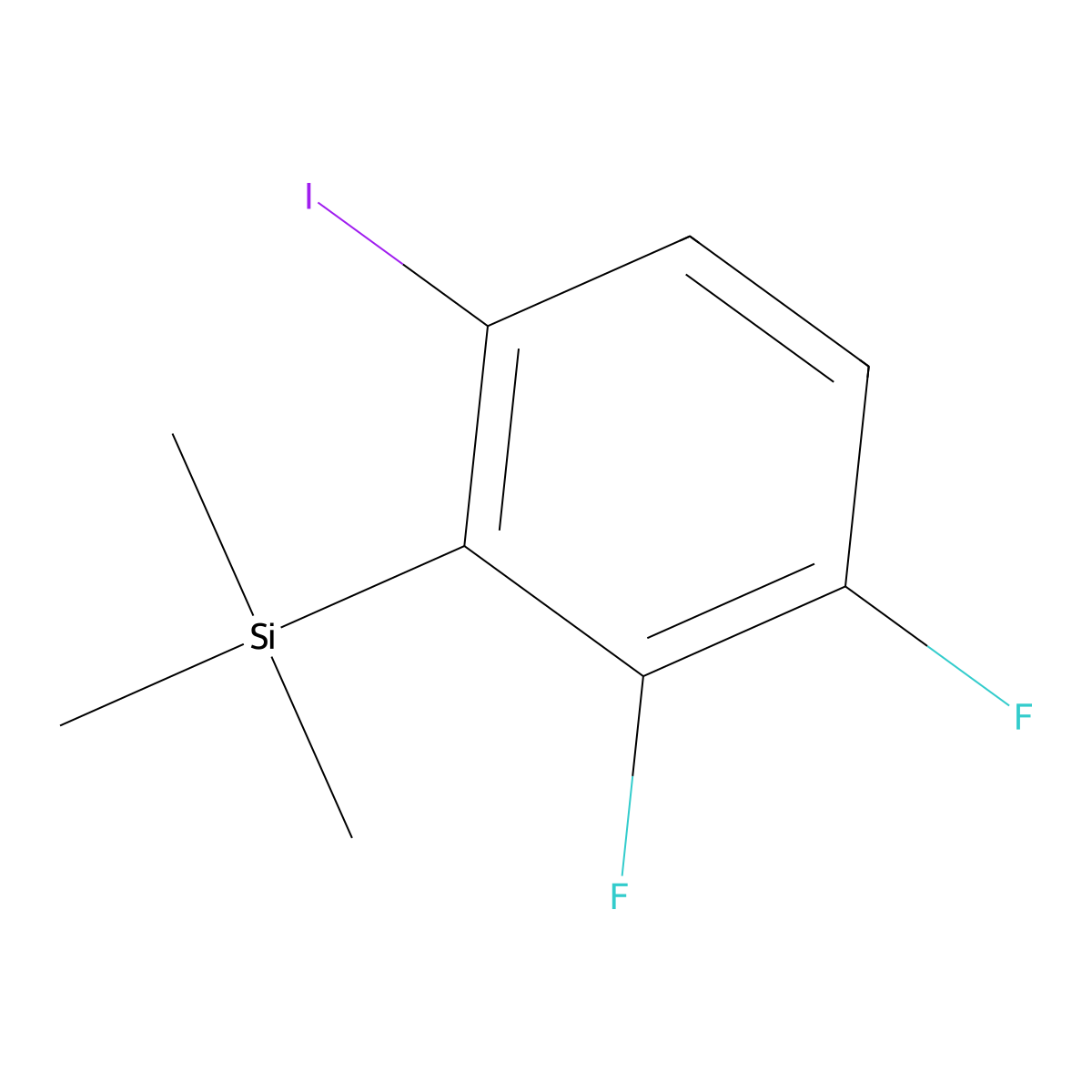 2,3-Difluoro-6-iodo-1-(trimethylsilyl)benzene molecular structure, CAS 1807646-33-8