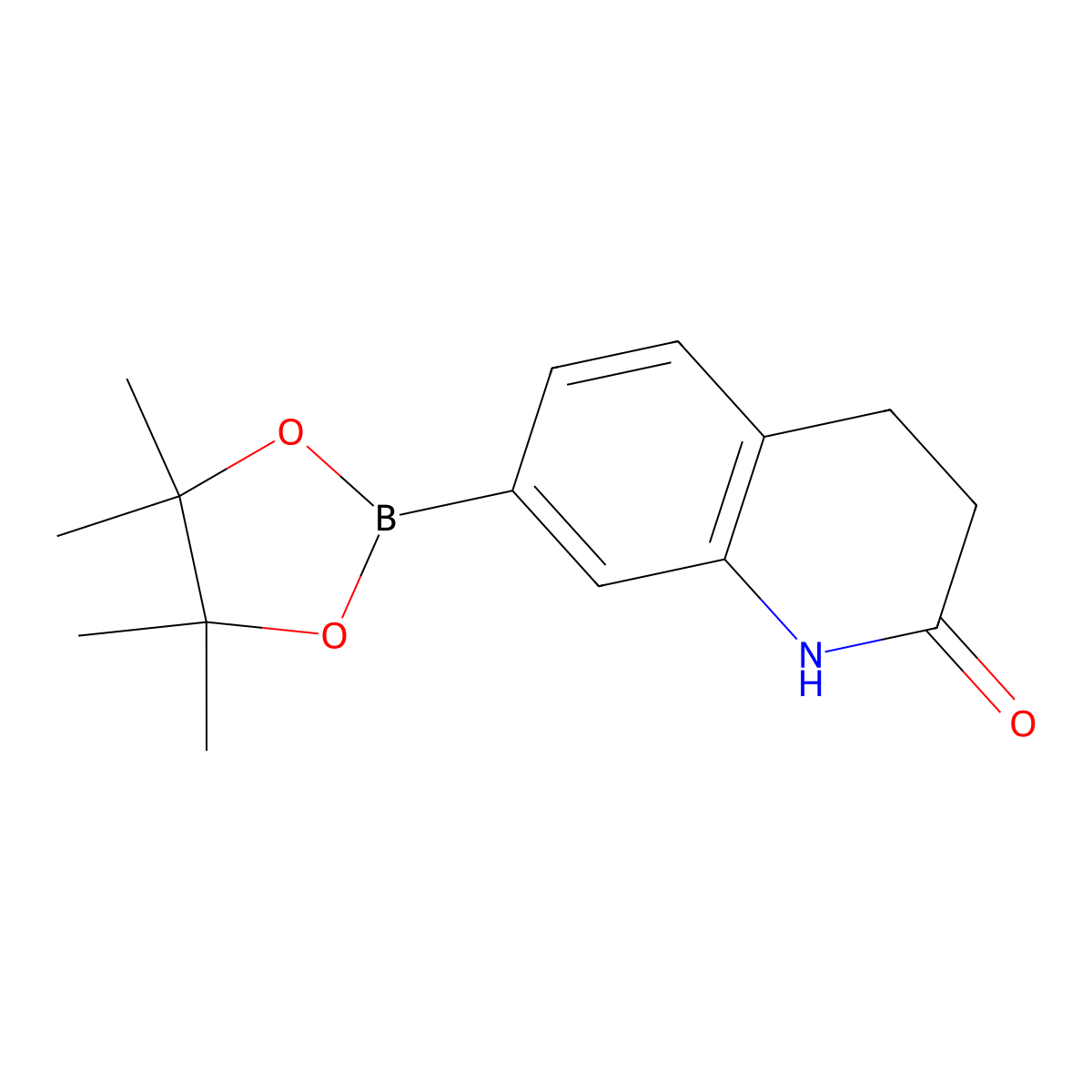 7-(Tetramethyl-1,3,2-dioxaborolan-2-yl)-1,2,3,4-tetrahydroquinolin-2-one molecular structure, CAS 1807699-60-0
