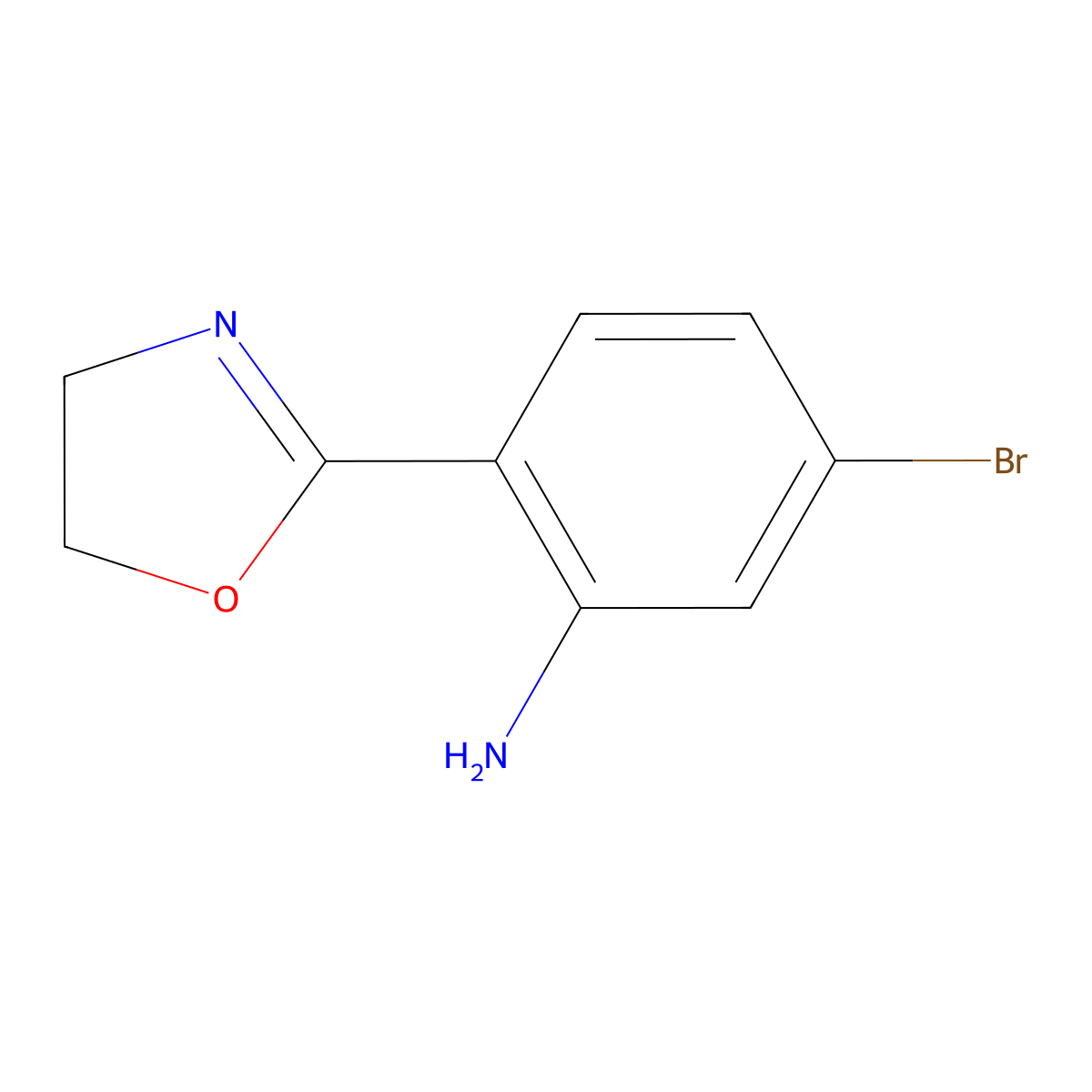5-Bromo-2-(4,5-dihydro-1,3-oxazol-2-yl)aniline molecular structure, CAS 1807700-37-3