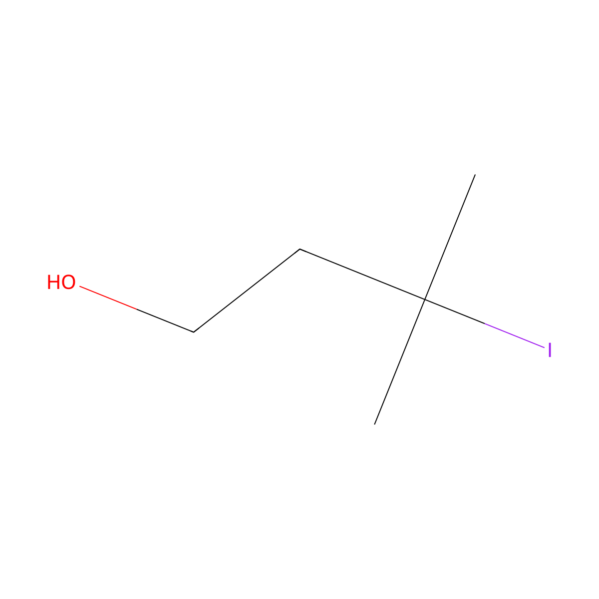 3-Iodo-3-methylbutan-1-ol molecular structure, CAS 1807701-63-8