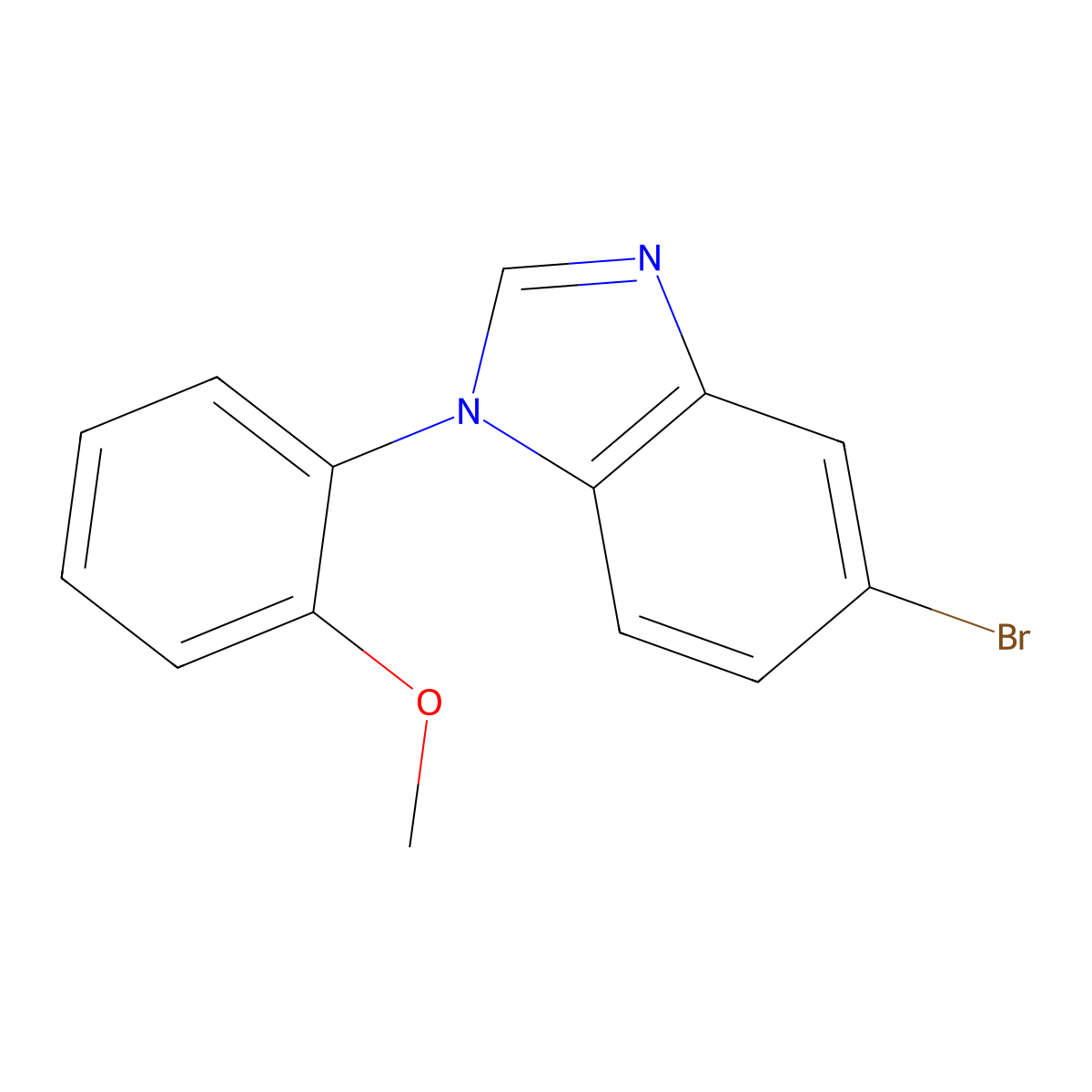 5-bromo-1-(2-methoxyphenyl)-1H-benzo[d]imidazole molecular structure, CAS 1807726-90-4