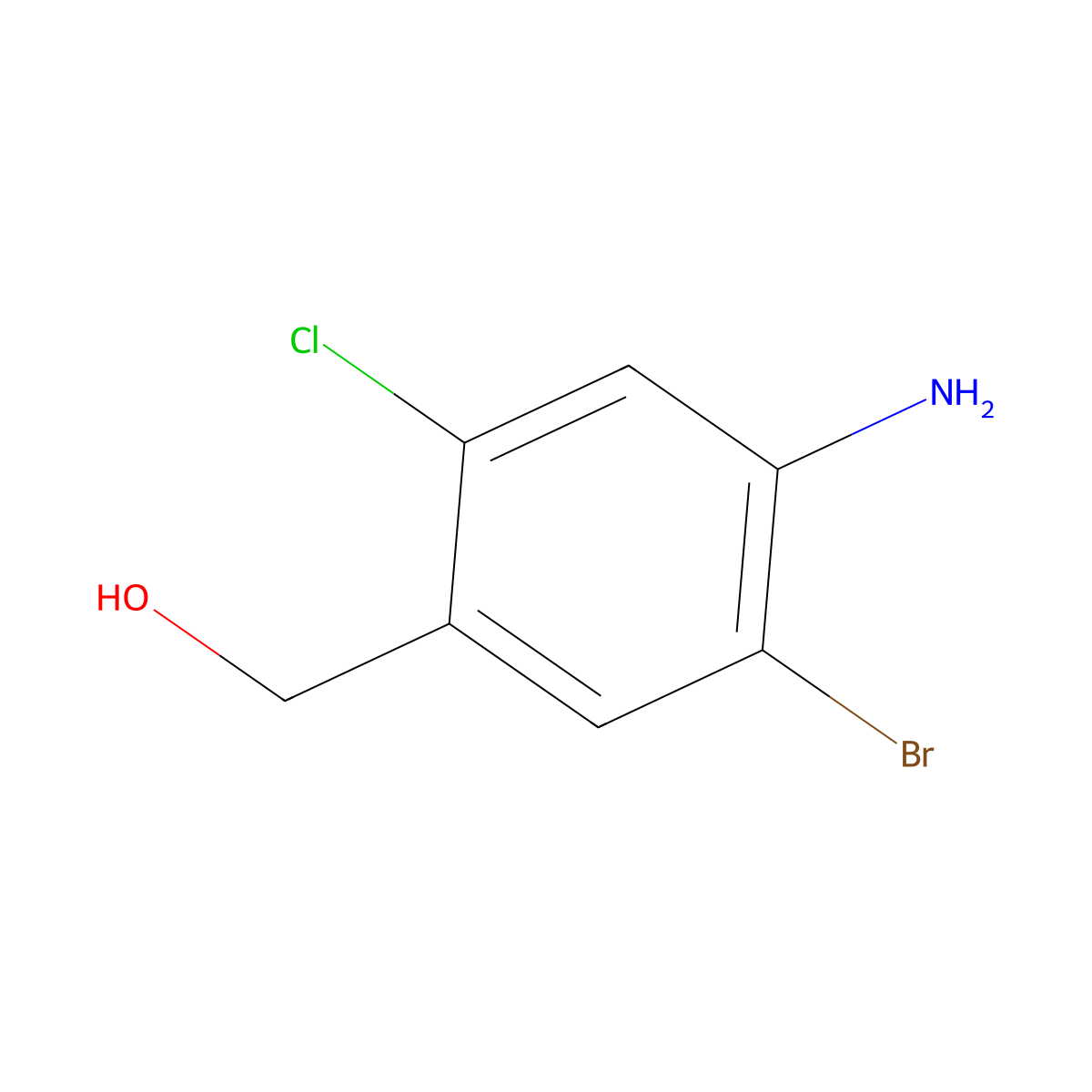 (4-Amino-5-bromo-2-chloro-phenyl)-methanol molecular structure, CAS 1807757-01-2