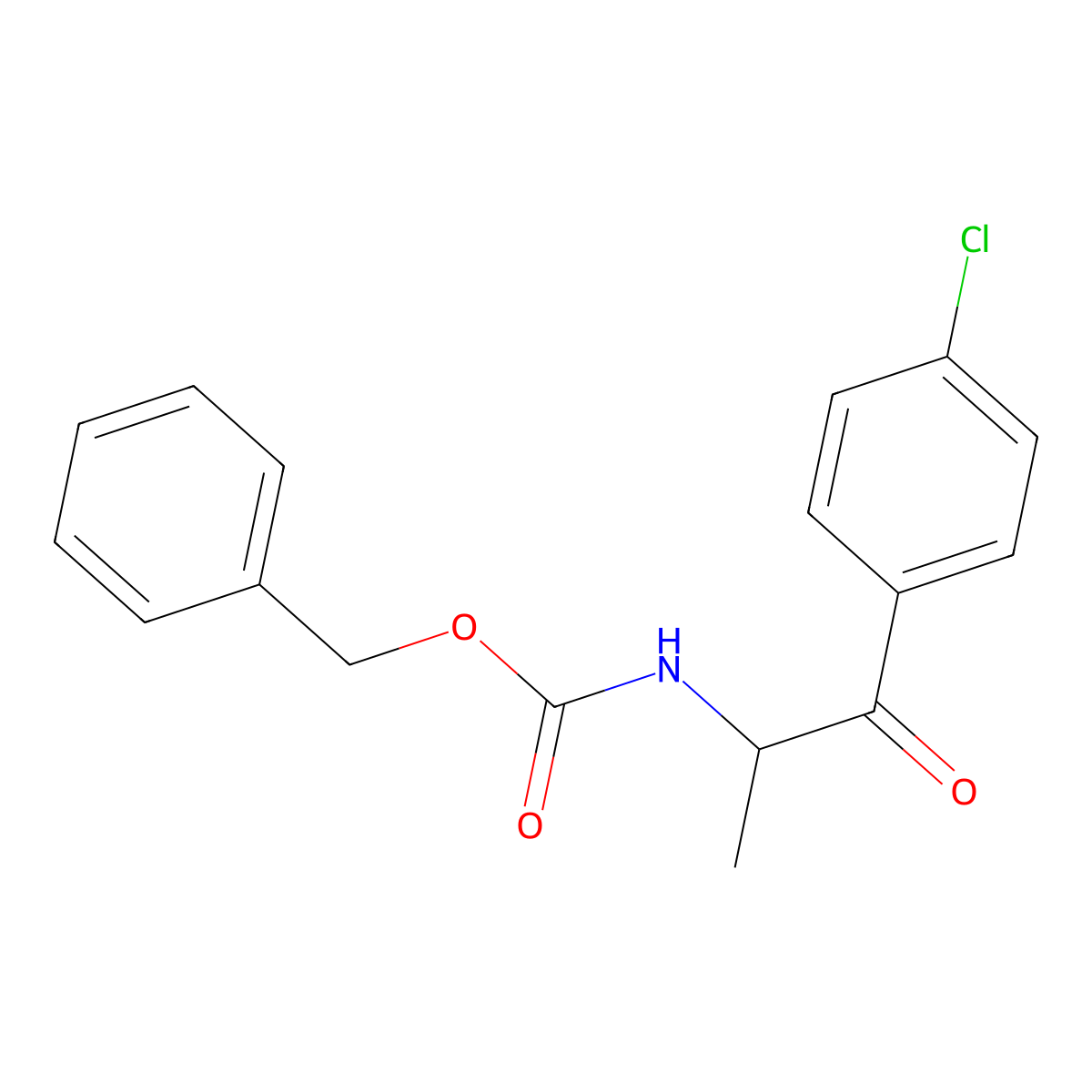 benzyl N-[1-(4-chlorophenyl)-1-oxopropan-2-yl]carbamate molecular structure, CAS 1807805-73-7
