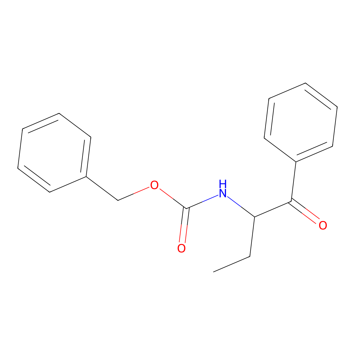 benzyl N-(1-oxo-1-phenylbutan-2-yl)carbamate molecular structure, CAS 1807805-77-1