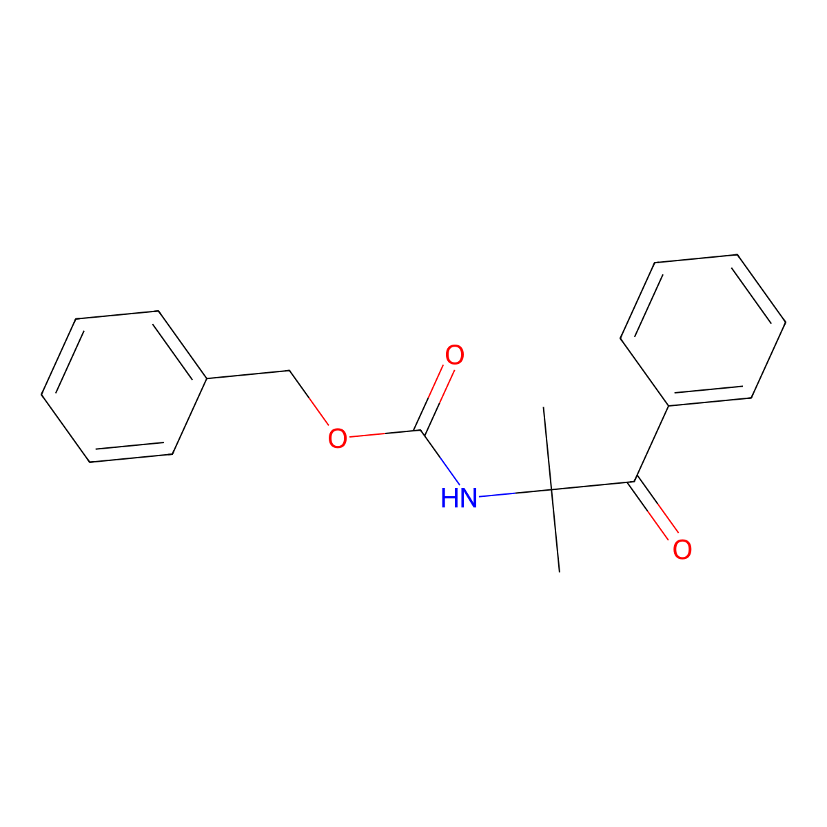 benzyl N-(2-methyl-1-oxo-1-phenylpropan-2-yl)carbamate molecular structure, CAS 1807805-78-2