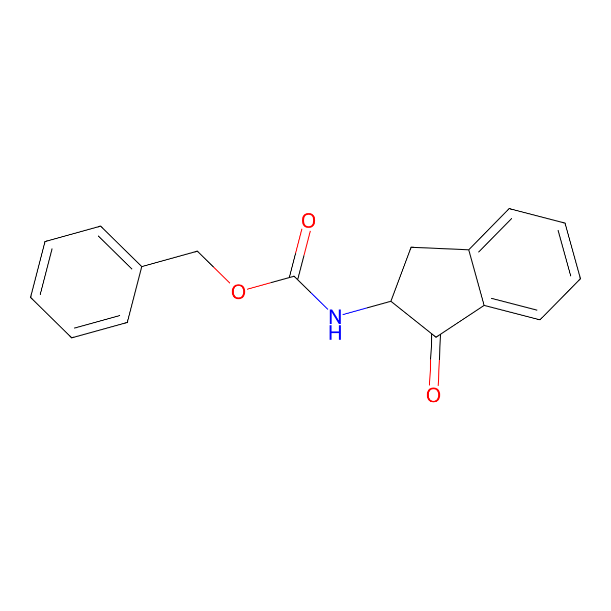benzyl N-(1-oxo-2,3-dihydro-1H-inden-2-yl)carbamate molecular structure, CAS 1807805-81-7
