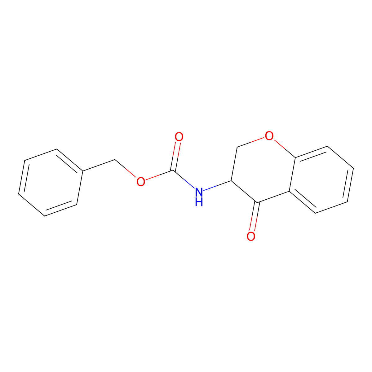 benzyl N-(4-oxo-3,4-dihydro-2H-1-benzopyran-3-yl)carbamate molecular structure, CAS 1807805-82-8