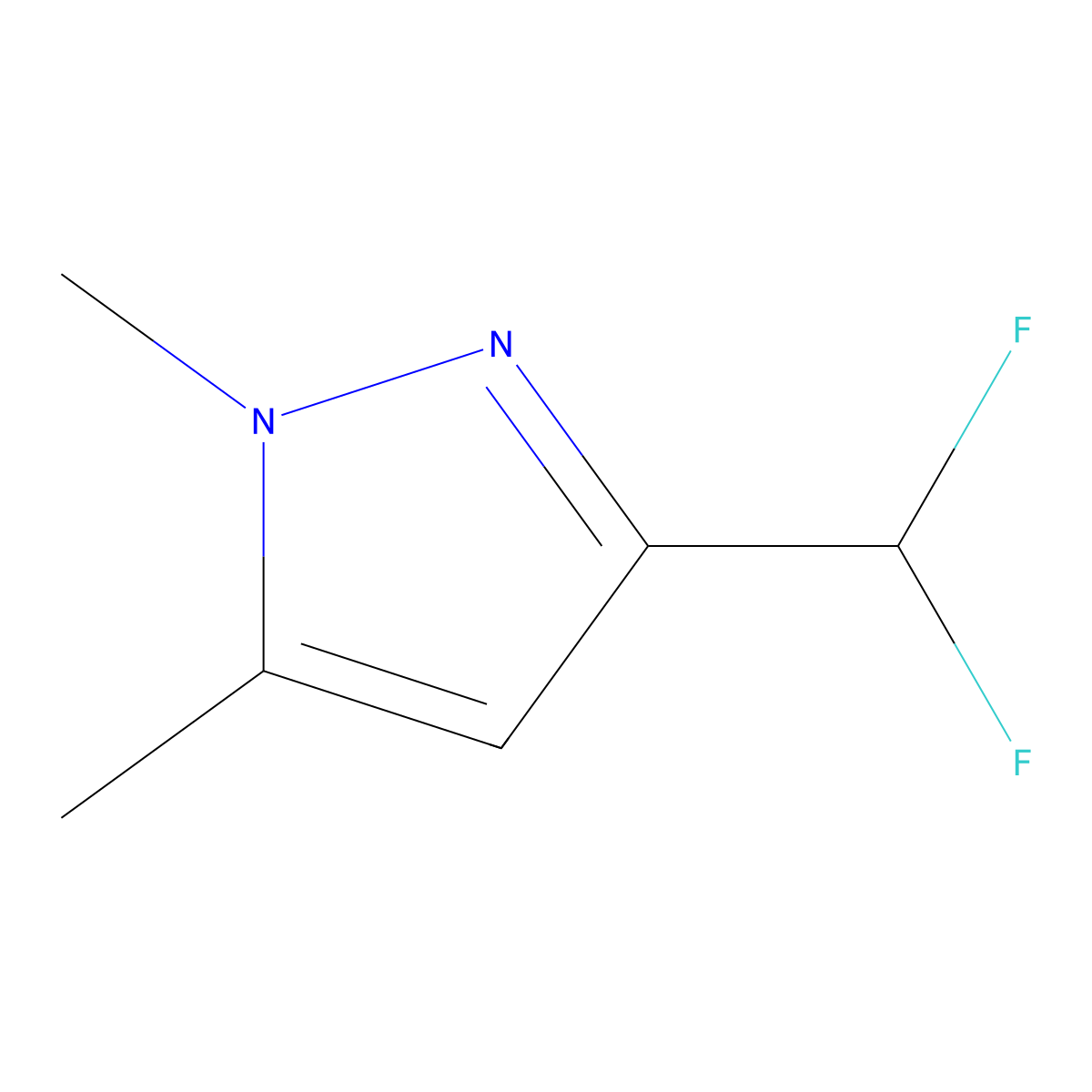 3-(Difluoromethyl)-1,5-dimethyl-1H-pyrazole molecular structure, CAS 1807822-41-8