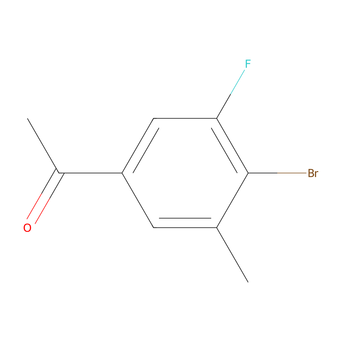 1-(4-Bromo-3-fluoro-5-methylphenyl)ethanone molecular structure, CAS 1807849-12-2