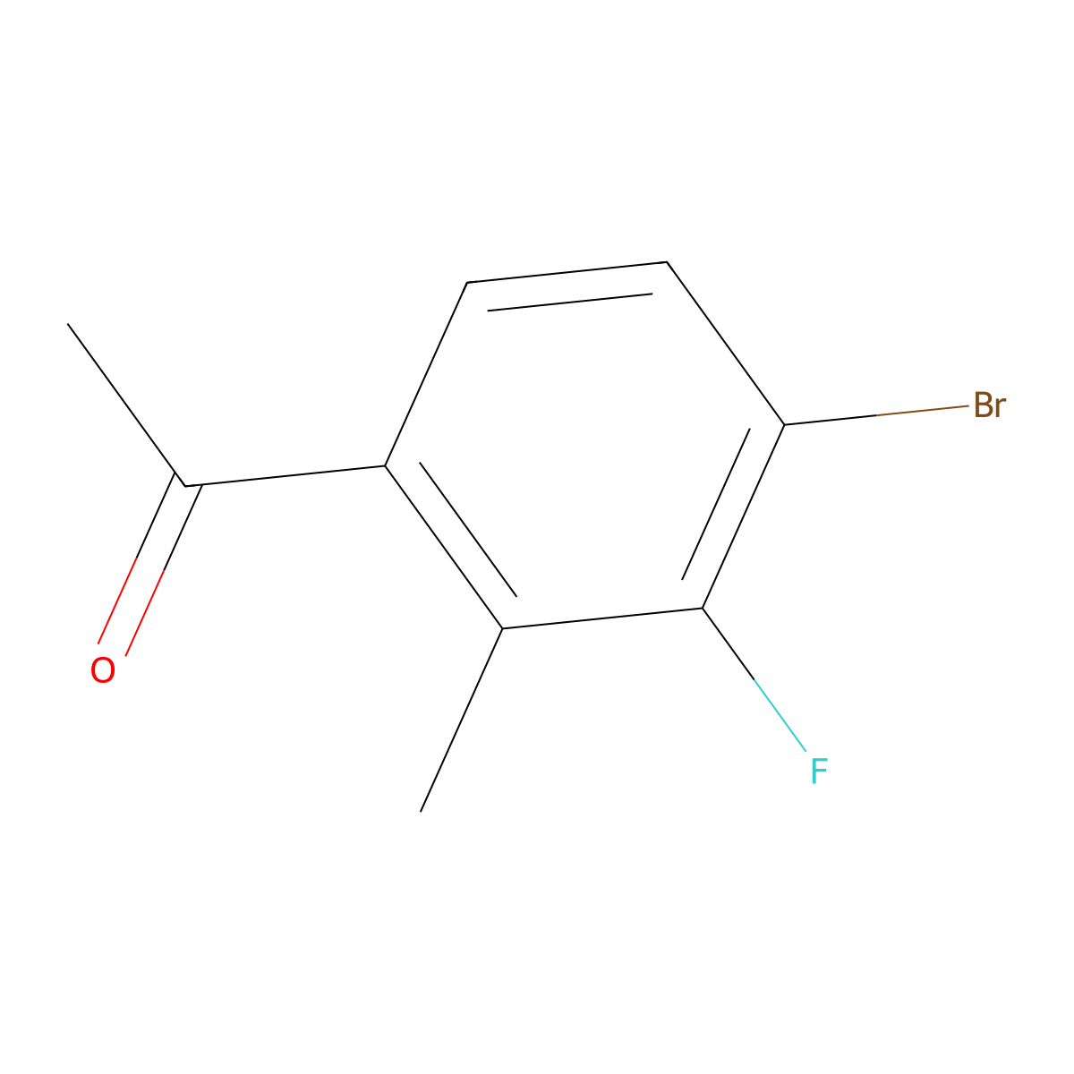1-(4-Bromo-3-fluoro-2-methylphenyl)ethanone molecular structure, CAS 1807849-31-5