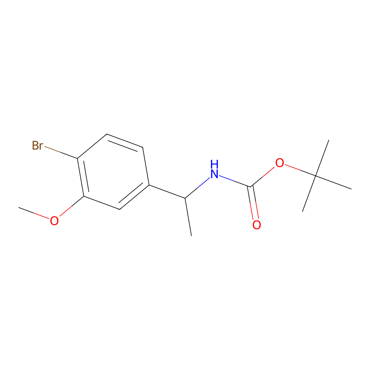 tert-Butyl (1-(4-bromo-3-methoxyphenyl)ethyl)carbamate molecular structure, CAS 1807849-56-4