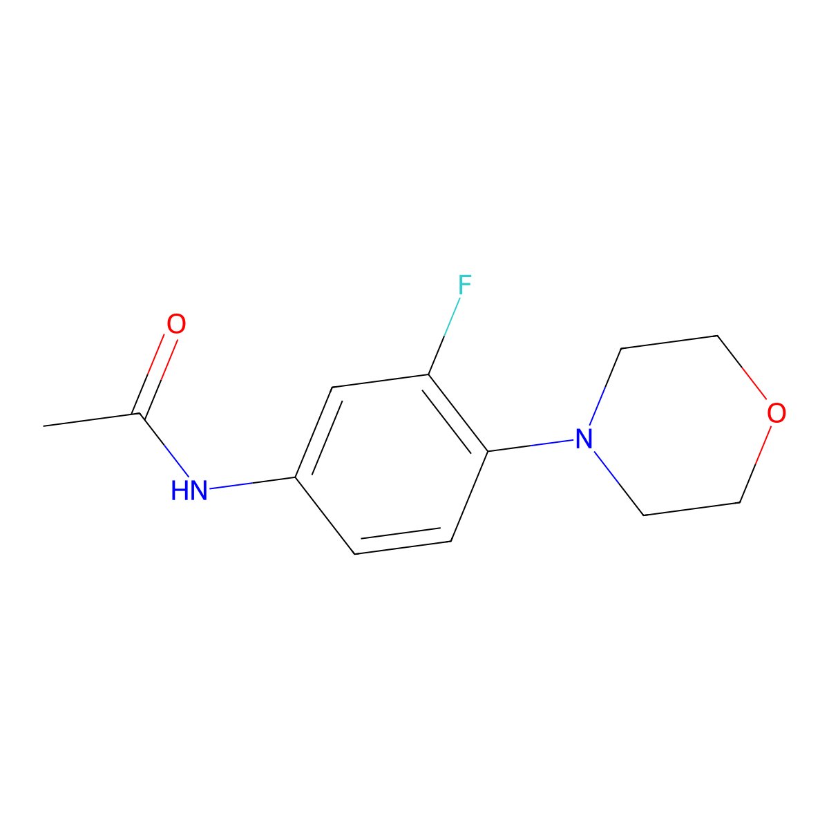 N-(3-Fluoro-4-morpholinophenyl)acetamide molecular structure, CAS 1807854-53-0