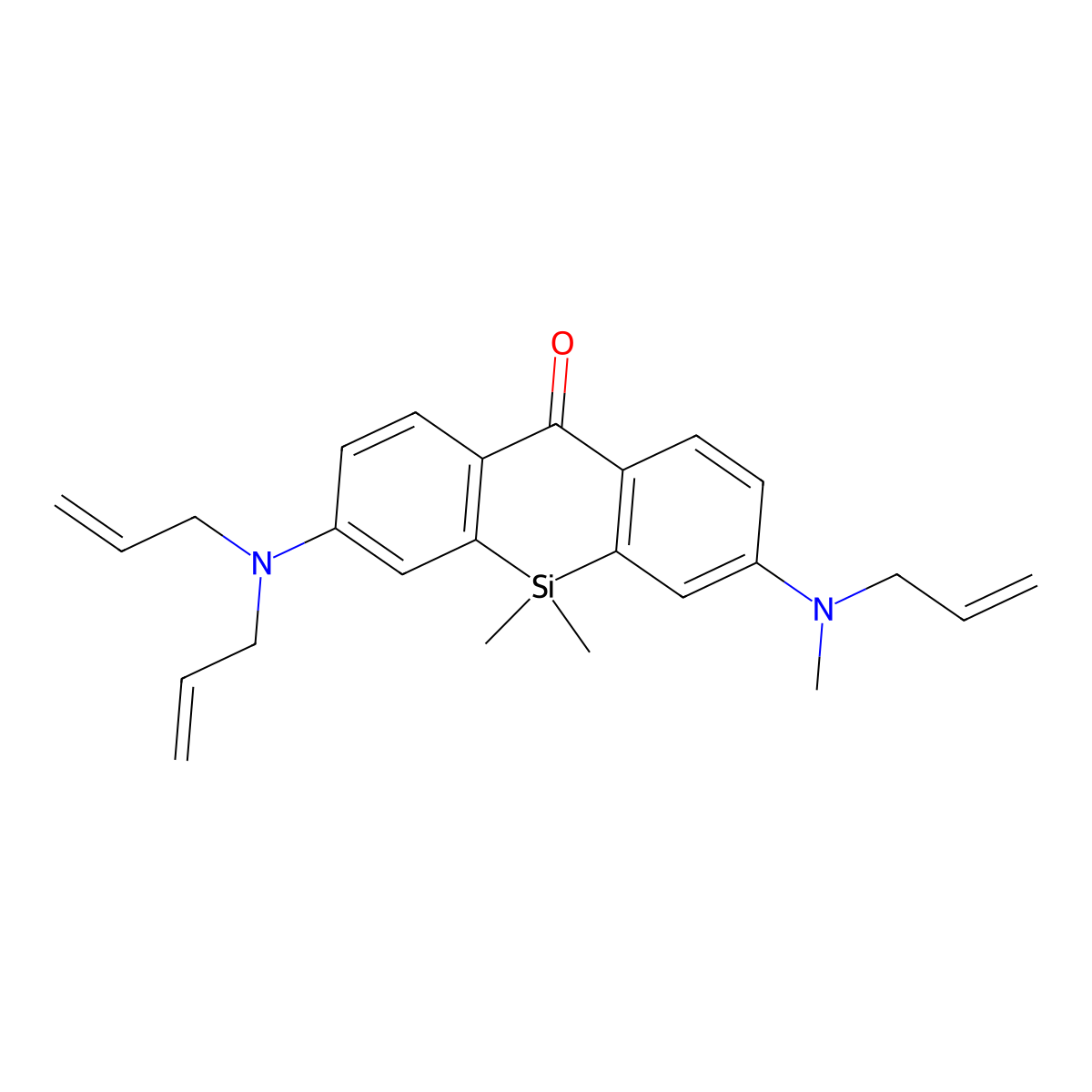 7-[Allyl(methyl)amino]-3-(diallylamino)-5,5-dimethyl-benzo[b][1]benzosilin-10-one molecular structure, CAS 1807857-25-5
