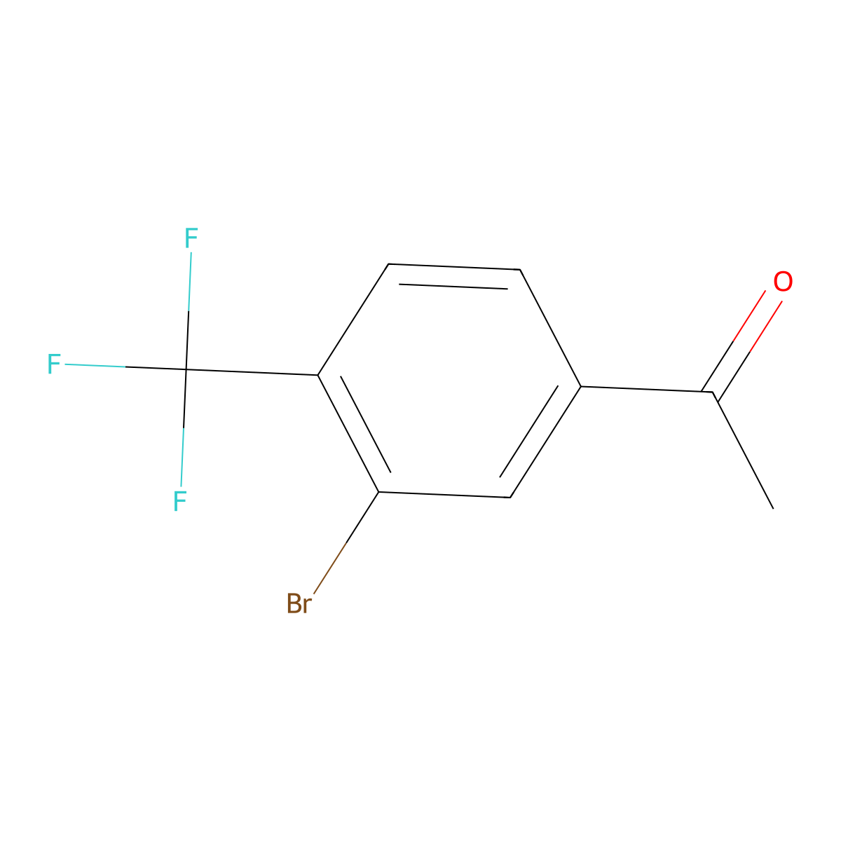 1-(3-Bromo-4-(trifluoromethyl)phenyl)ethanone molecular structure, CAS 1807875-04-2