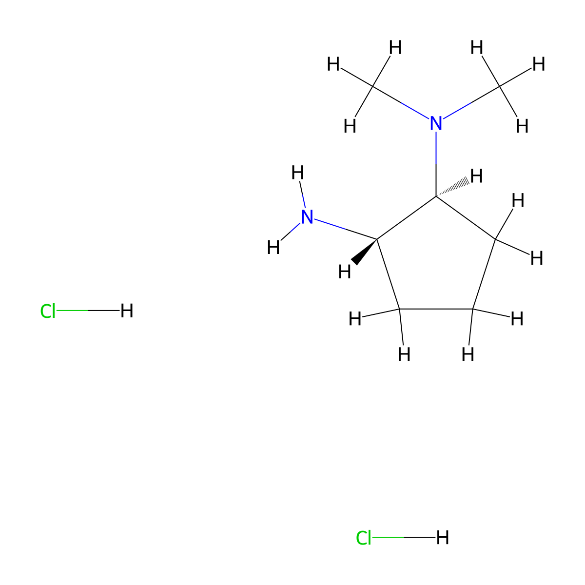 (1S,2S)-N1,N1-dimethylcyclopentane-1,2-diamine dihydrochloride molecular structure, CAS 1807882-44-5