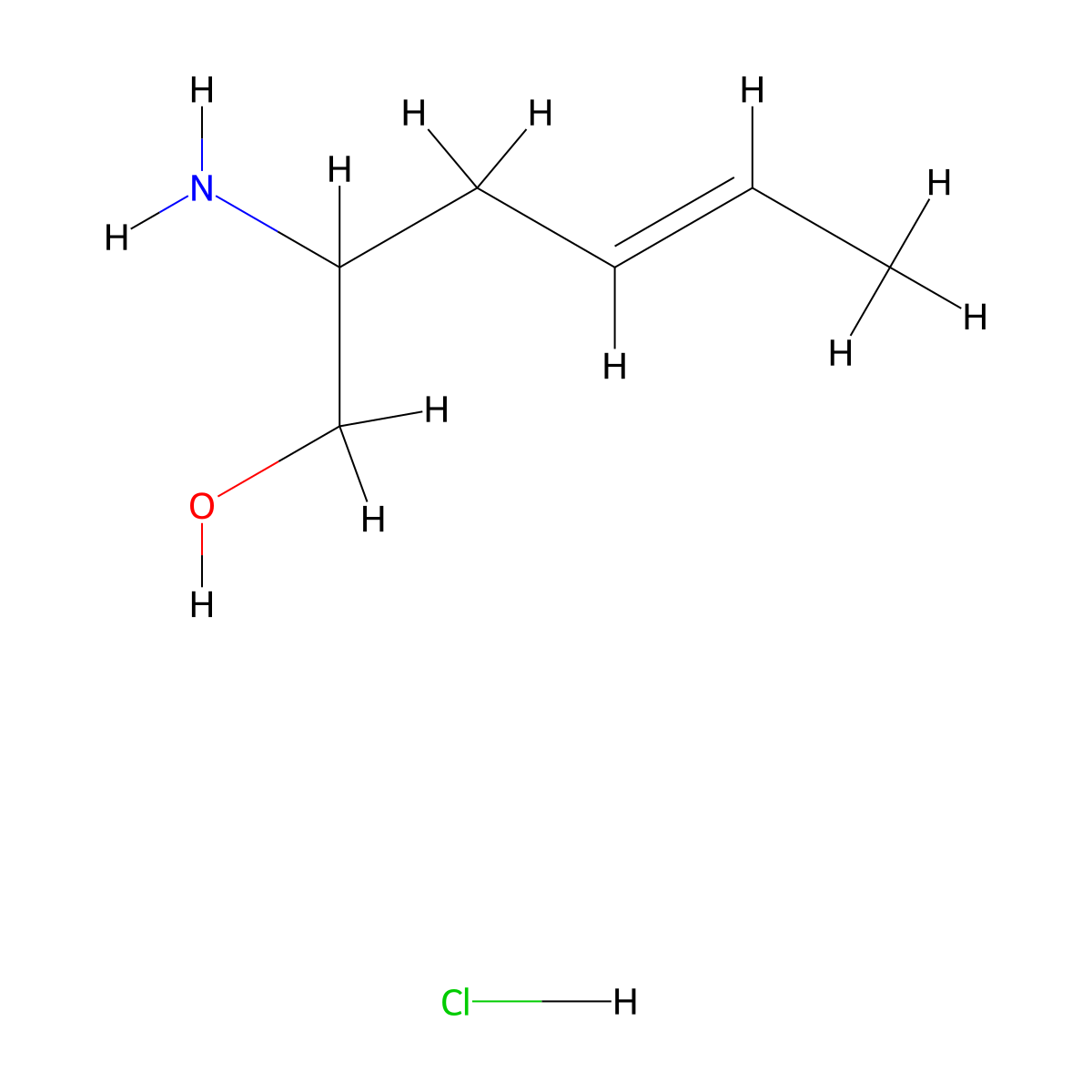 2-Aminohex-4-en-1-ol hydrochloride molecular structure, CAS 1807882-52-5