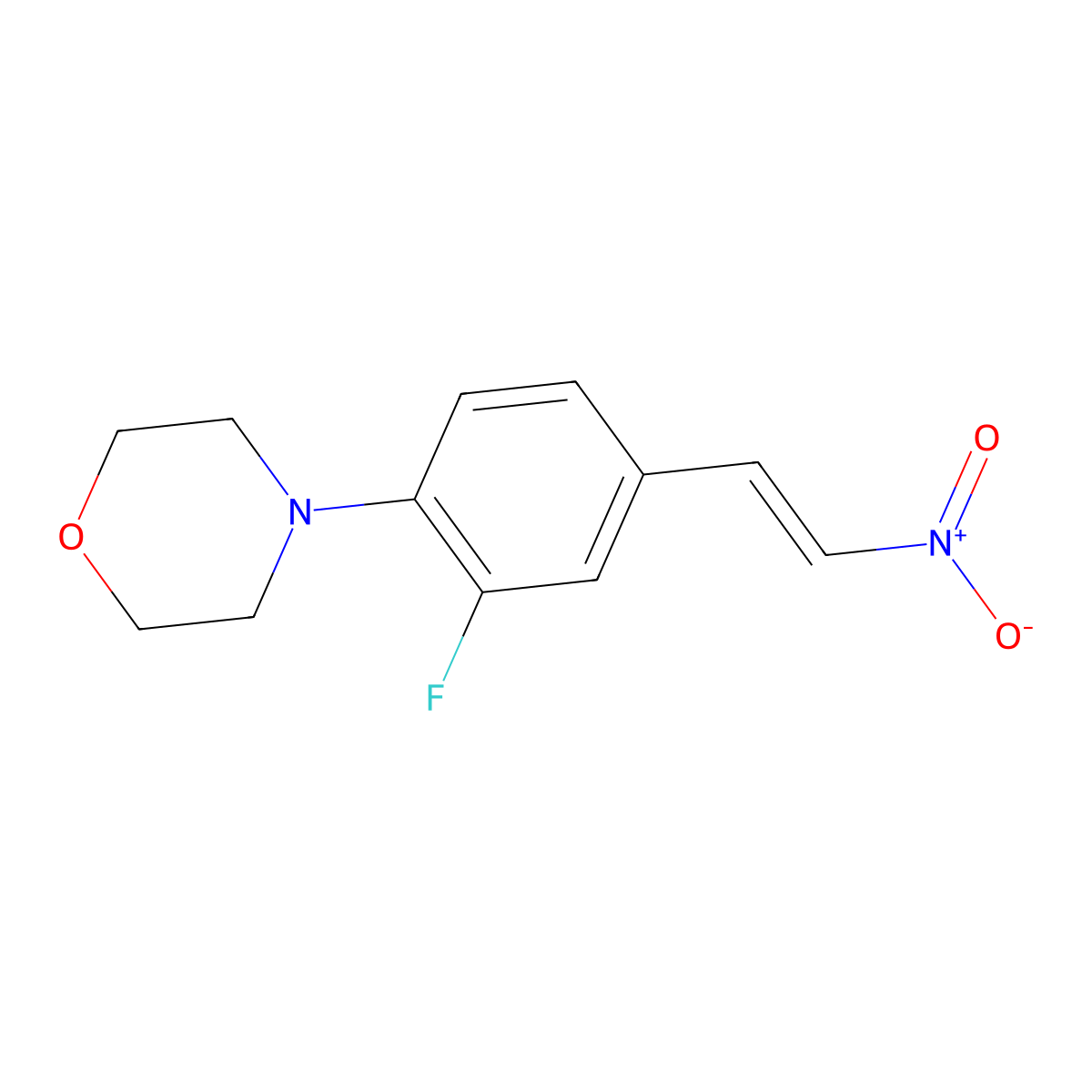 4-[2-Fluoro-4-(2-nitroethenyl)phenyl]morpholine molecular structure, CAS 1807885-12-6