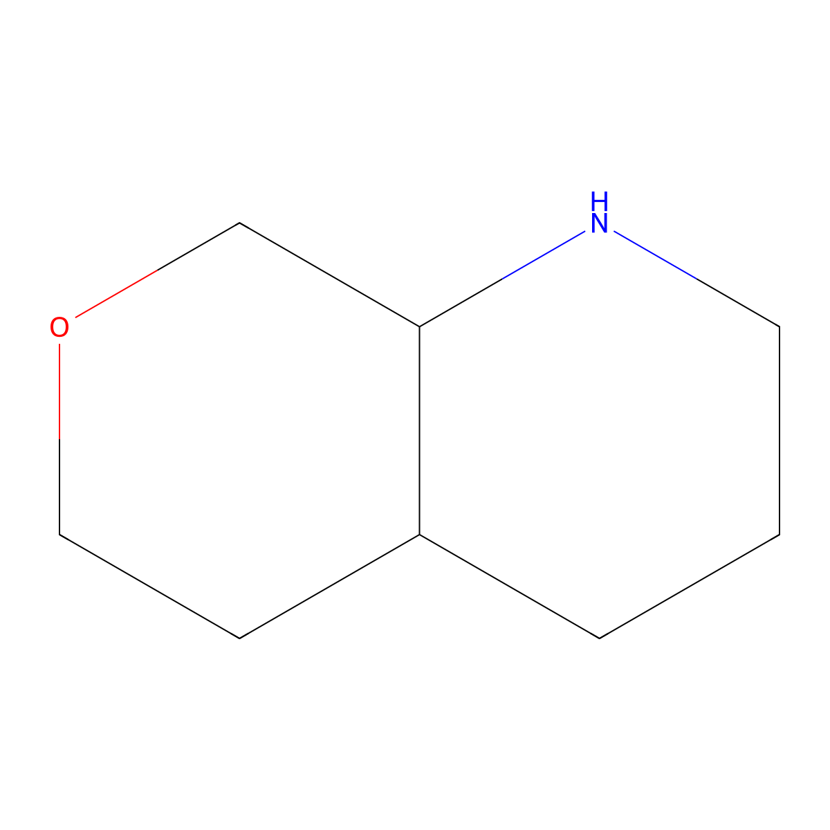 rac-(4aR,8aR)-octahydro-1H-pyrano[3,4-b]pyridine molecular structure, CAS 1807885-25-1