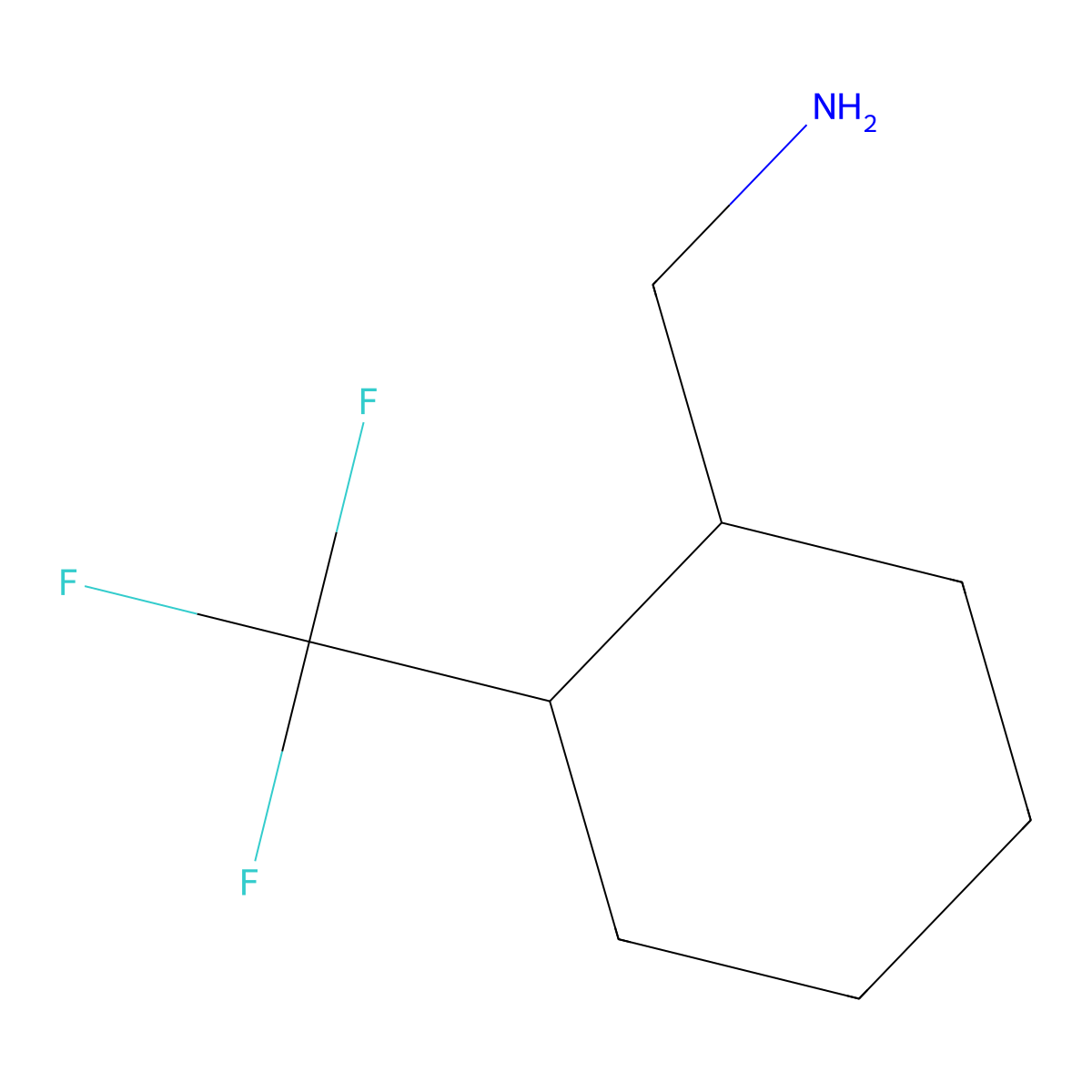 rac-[(1R,2S)-2-(trifluoromethyl)cyclohexyl]methanamine molecular structure, CAS 1807888-04-5