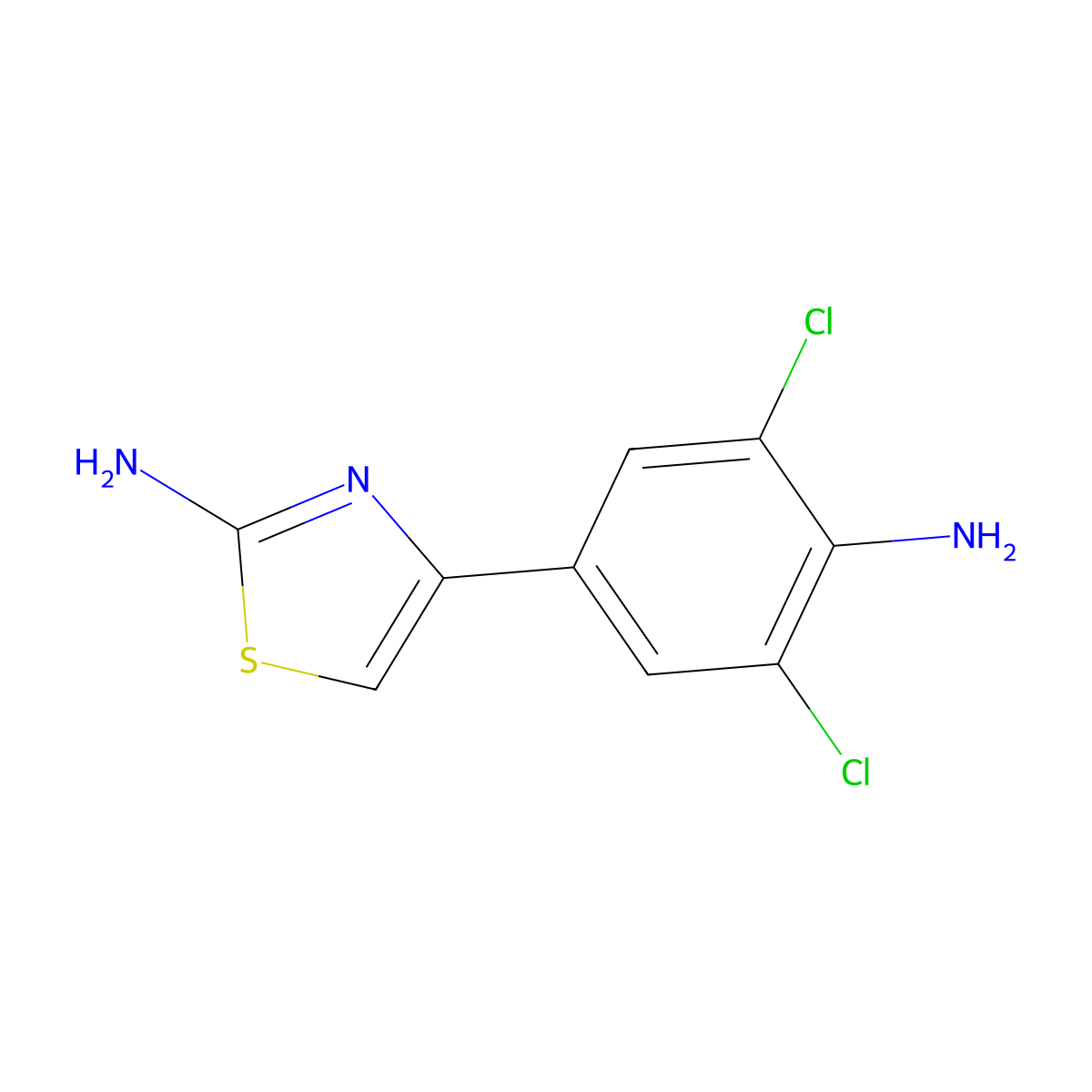 4-(4-Amino-3,5-dichlorophenyl)-1,3-thiazol-2-amine molecular structure, CAS 1807891-60-6