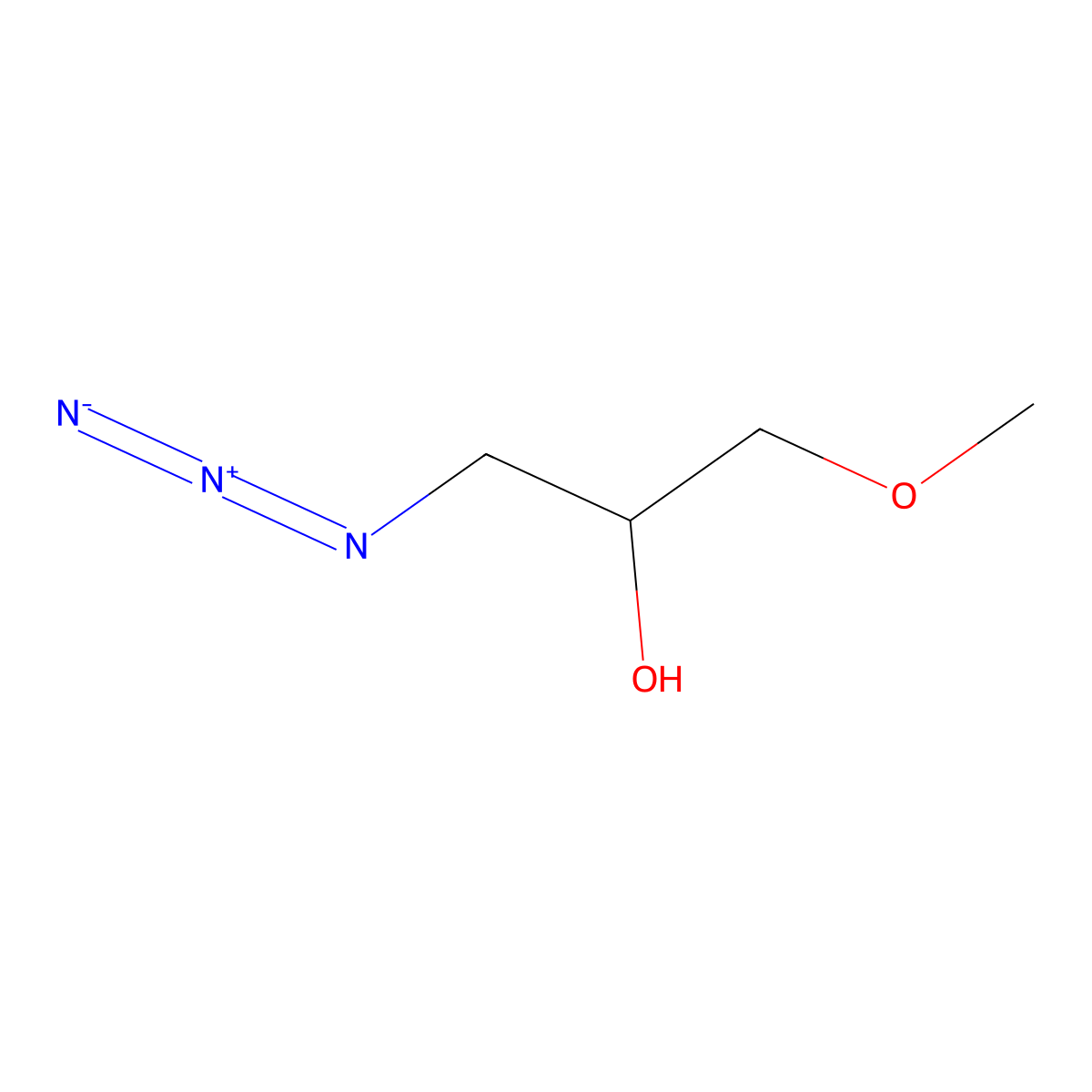 (2S)-1-azido-3-methoxypropan-2-ol molecular structure, CAS 1807901-45-6