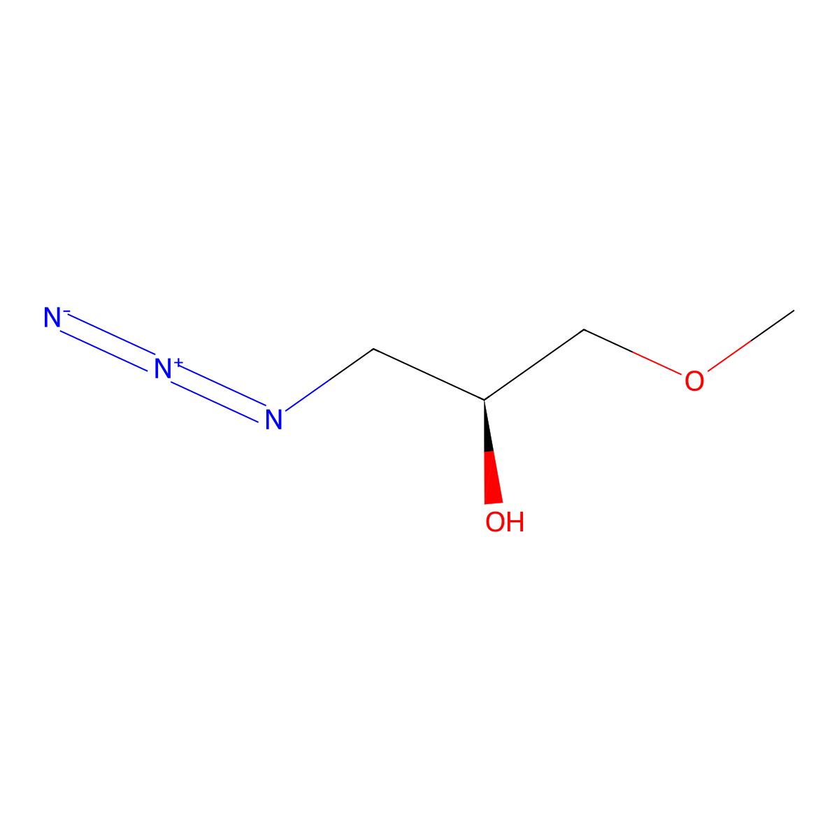 (2S)-1-azido-3-methoxypropan-2-ol molecular structure, CAS 1807901-45-6