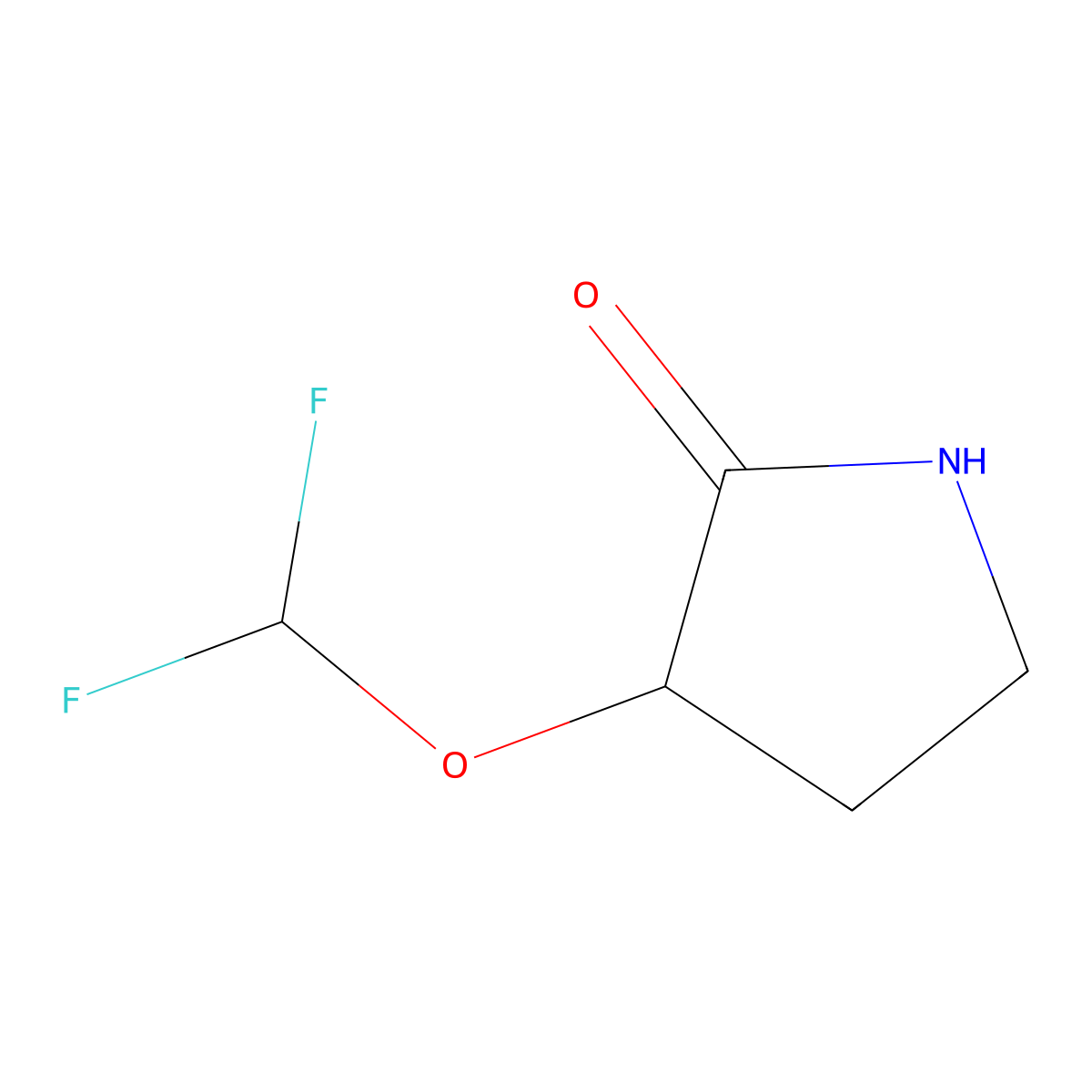 (S)-3-(Difluoromethoxy)pyrrolidin-2-one molecular structure, CAS 1807901-47-8