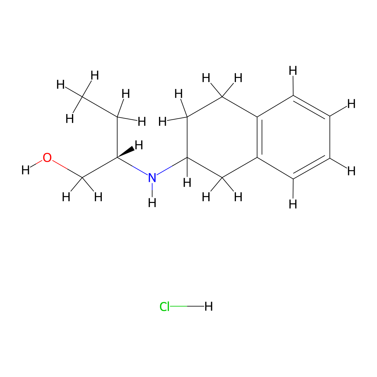 (2S)-2-[(1,2,3,4-tetrahydronaphthalen-2-yl)amino]butan-1-ol hydrochloride molecular structure, CAS 1807901-53-6