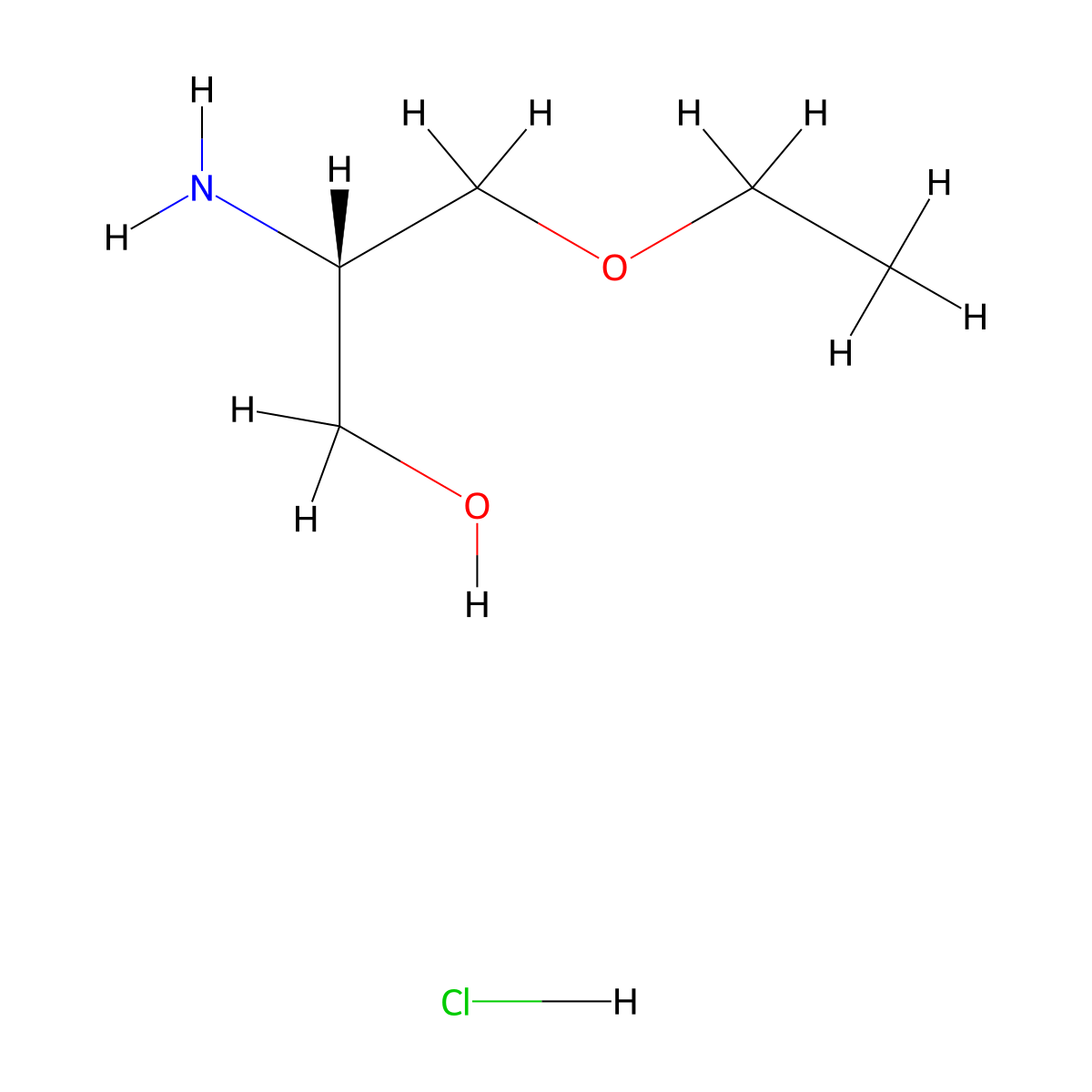 (2S)-2-amino-3-ethoxypropan-1-ol hydrochloride molecular structure, CAS 1807912-14-6