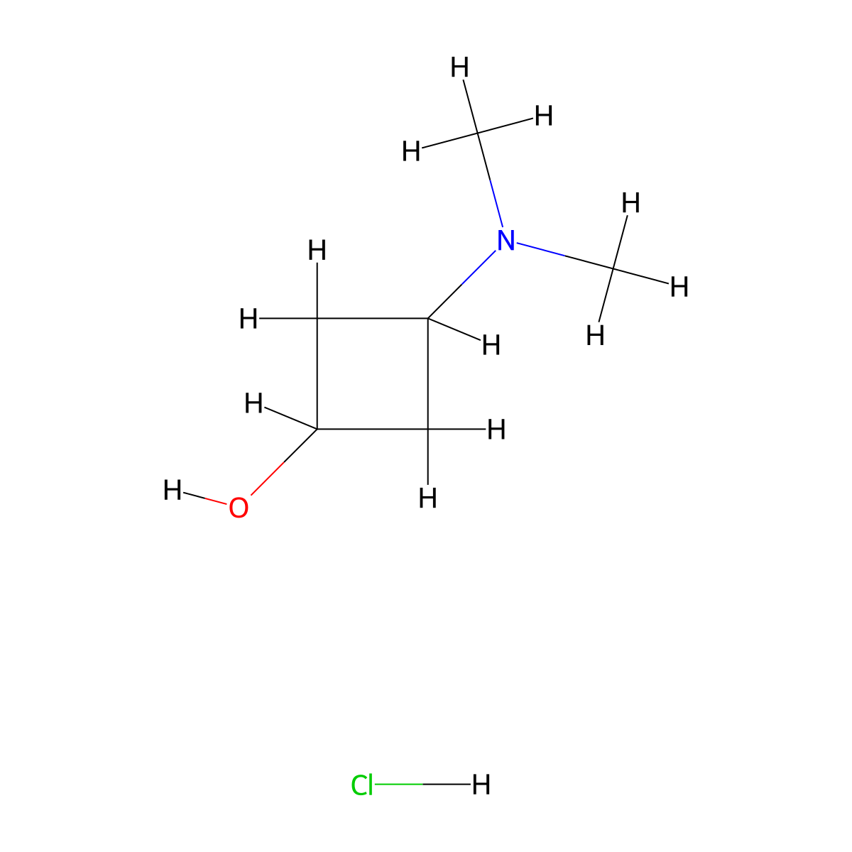 3-(Dimethylamino)cyclobutan-1-ol hydrochloride molecular structure, CAS 1807912-36-2