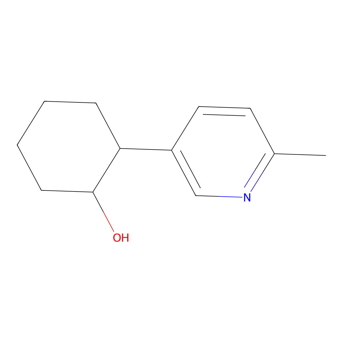 (1S,2S)-2-(6-methylpyridin-3-yl)cyclohexan-1-ol molecular structure, CAS 1807914-34-6