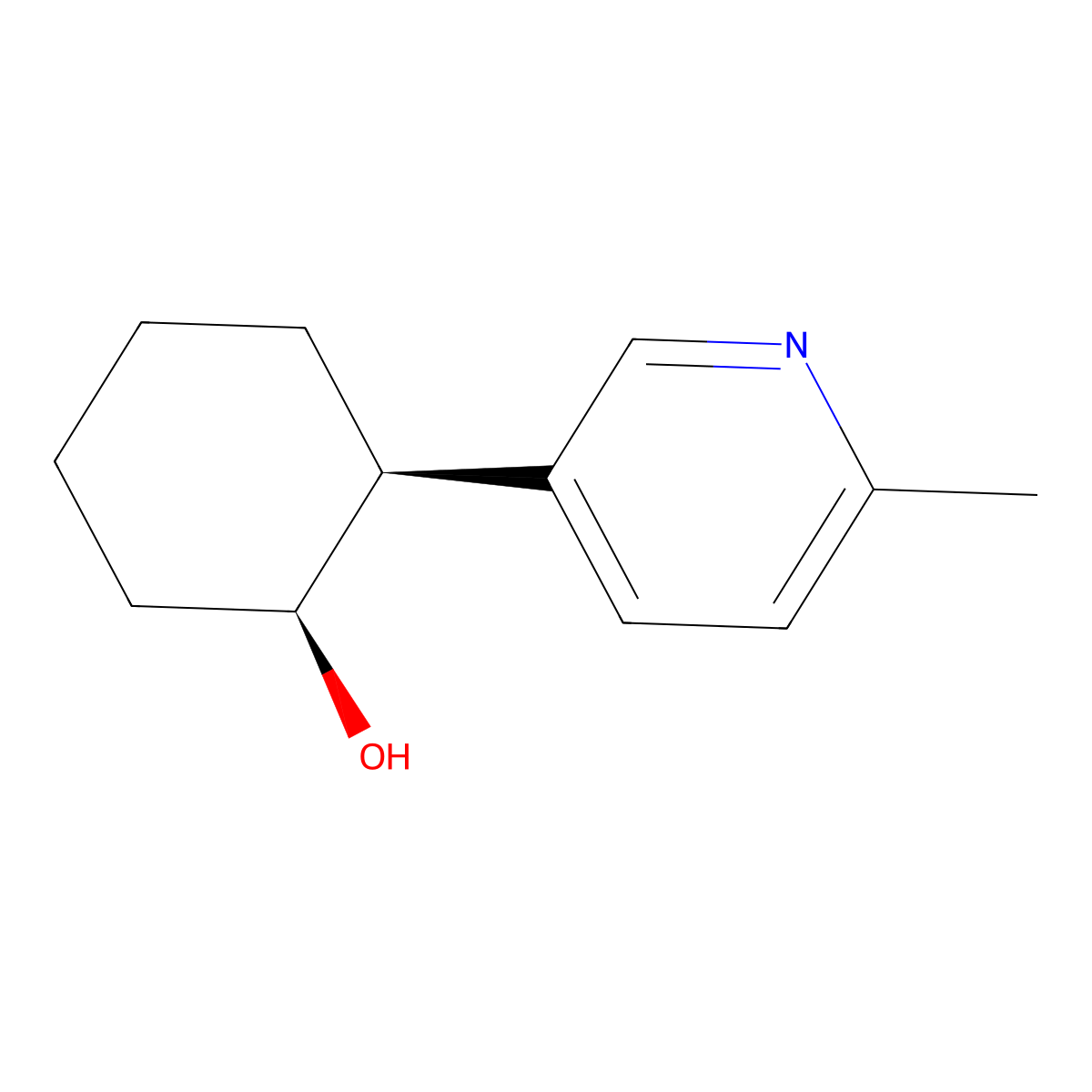 (1S,2S)-2-(6-methylpyridin-3-yl)cyclohexan-1-ol molecular structure, CAS 1807914-34-6