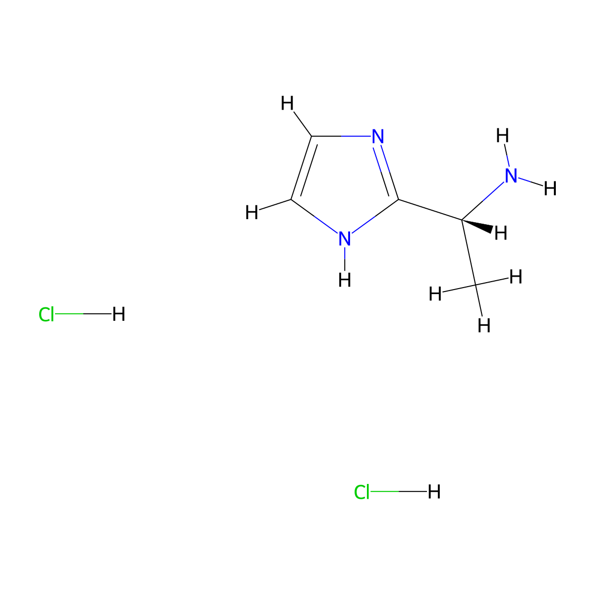 (1R)-1-(1H-imidazol-2-yl)ethan-1-amine dihydrochloride molecular structure, CAS 1807914-37-9