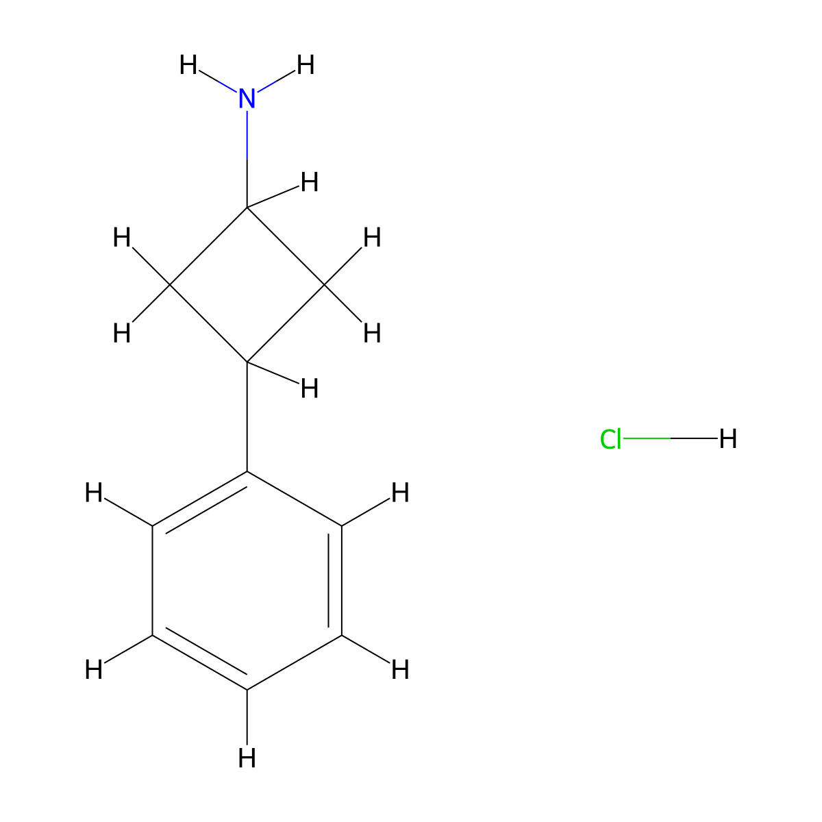 3-Phenylcyclobutan-1-amine hydrochloride molecular structure, CAS 1807916-62-6