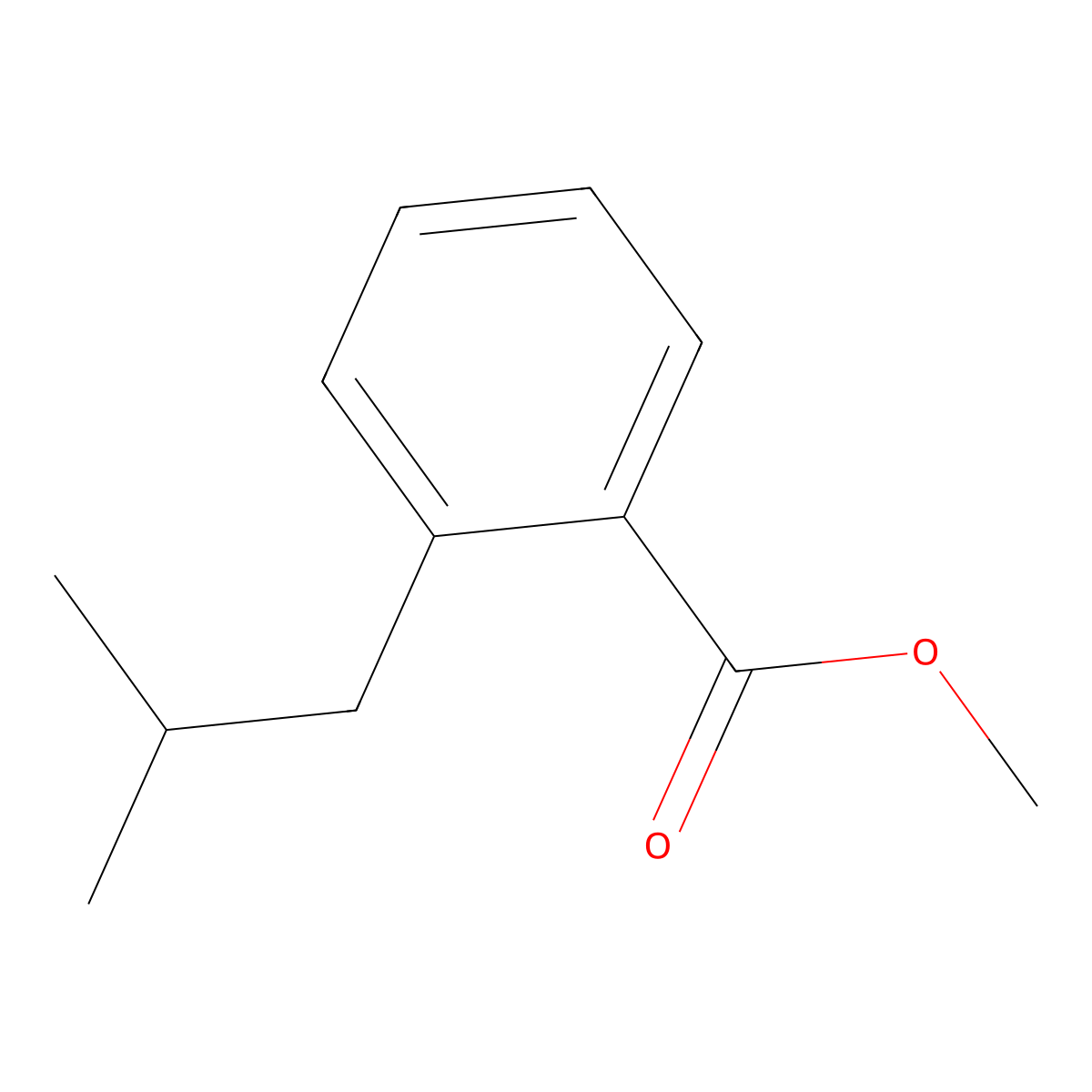 Methyl 2-(2-methylpropyl)benzoate molecular structure, CAS 1807918-60-0